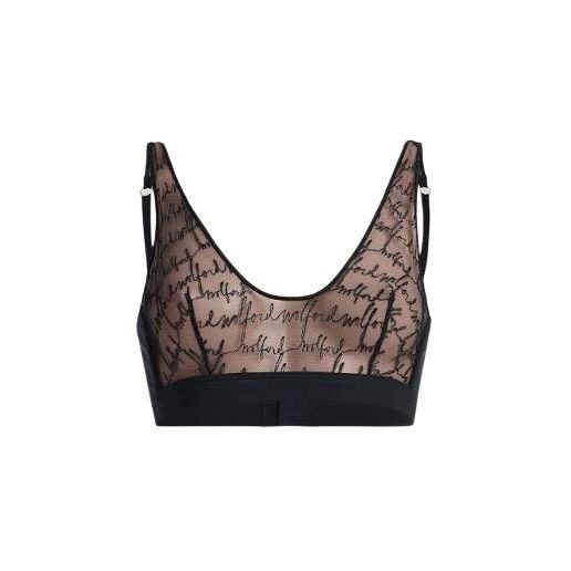Wolford NWT Wolford Obsessed Skin Black Bra Sheer Mesh Top Medium Size ONE SIZE - 5 Thumbnail