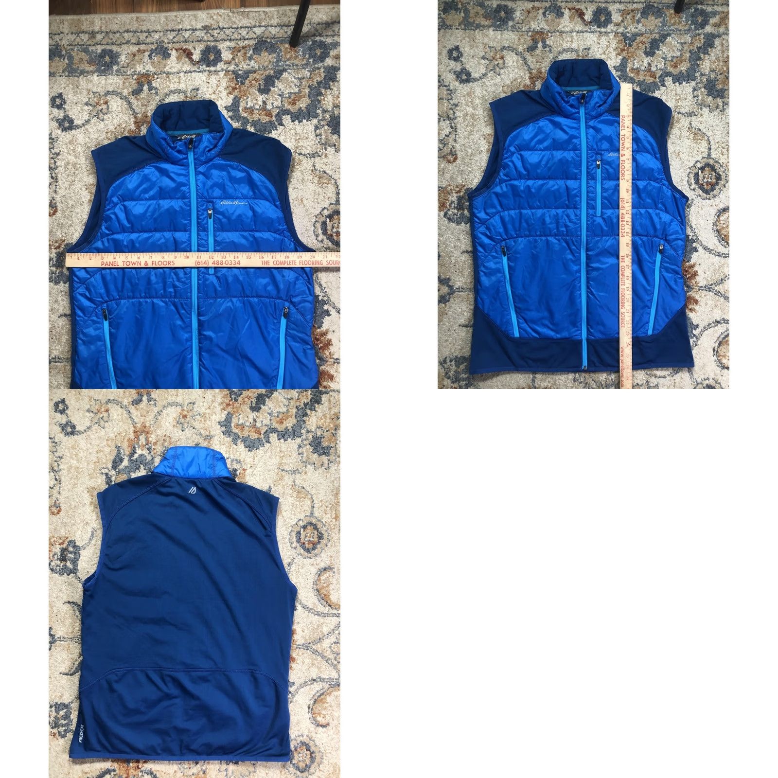 Eddie Bauer Eddie Bauer Vest Mens M Blue Quilted Puffer Freeheat Fleece Back Full Zip Vest Size US M / EU 48-50 / 2 - 8 Thumbnail