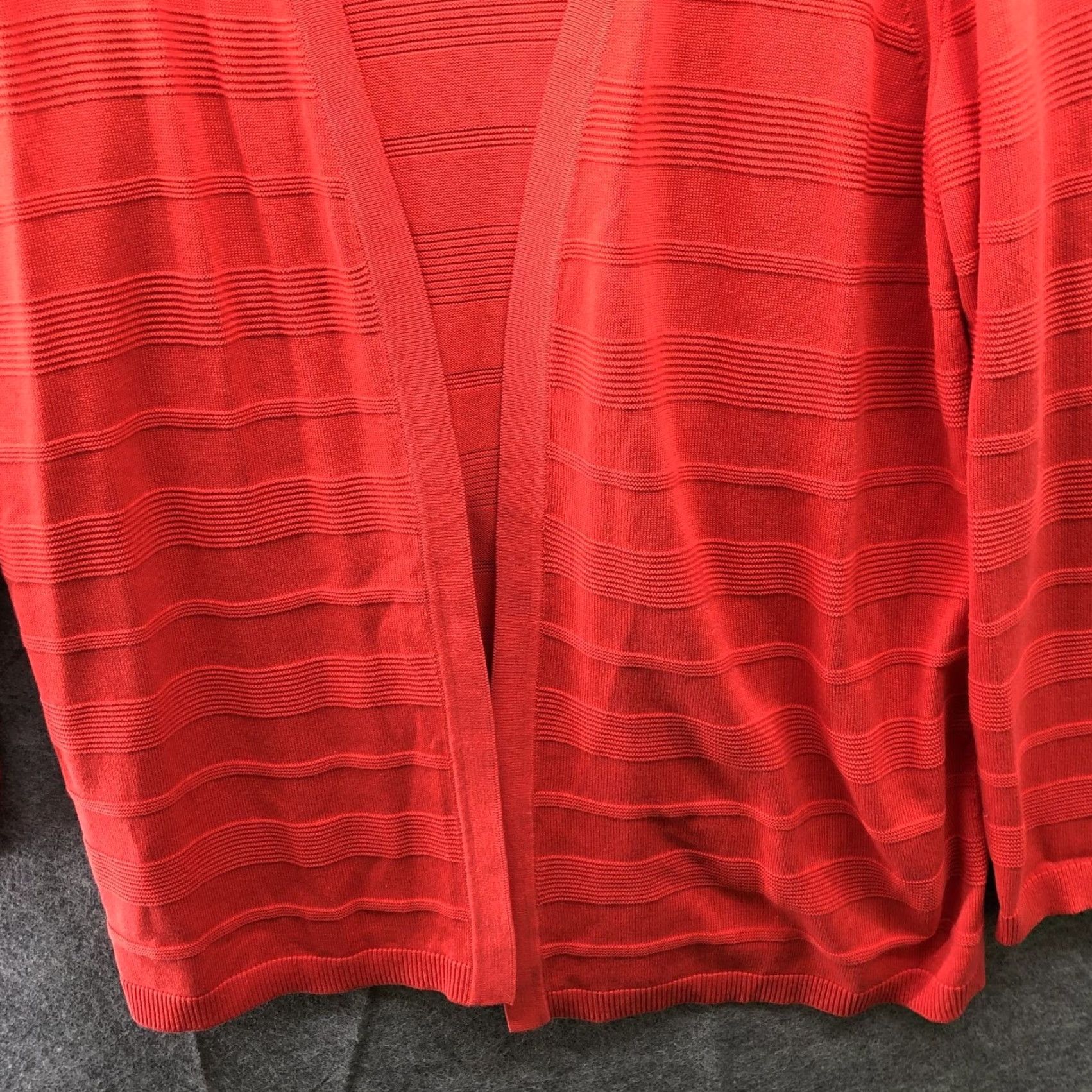 Talbots VINTAGE Talbots Cardigan Sweater Womens XL Red Solid Longline Casual Open Front Classic Size XL / US 12-14 / IT 48-50 - 4 Thumbnail