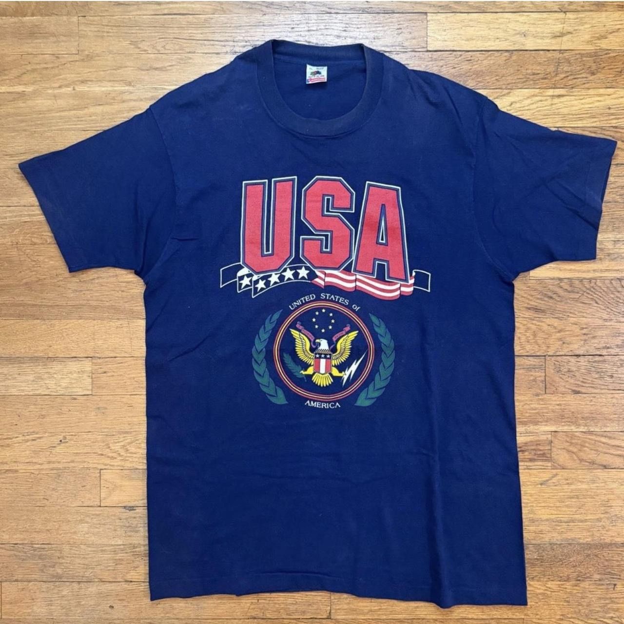 Other Vintage 90s United States Of America Crest Tee Size US XXL / EU 58 / 5 - 1 Thumbnail