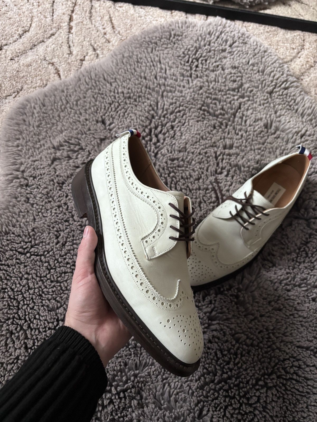 Thom Browne × Vintage Thom Browne Vintage Classic Longwing white brogue Size US 9 / EU 42 - 2 Thumbnail