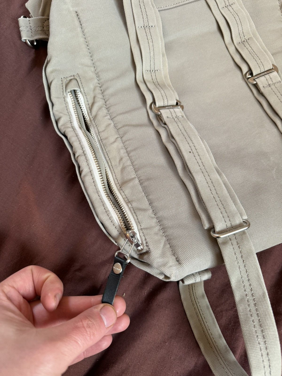 Japanese Brand × QWSTION QWSTION Bananatex laptop nylon/leather square backpack bag Size ONE SIZE - 10 Thumbnail