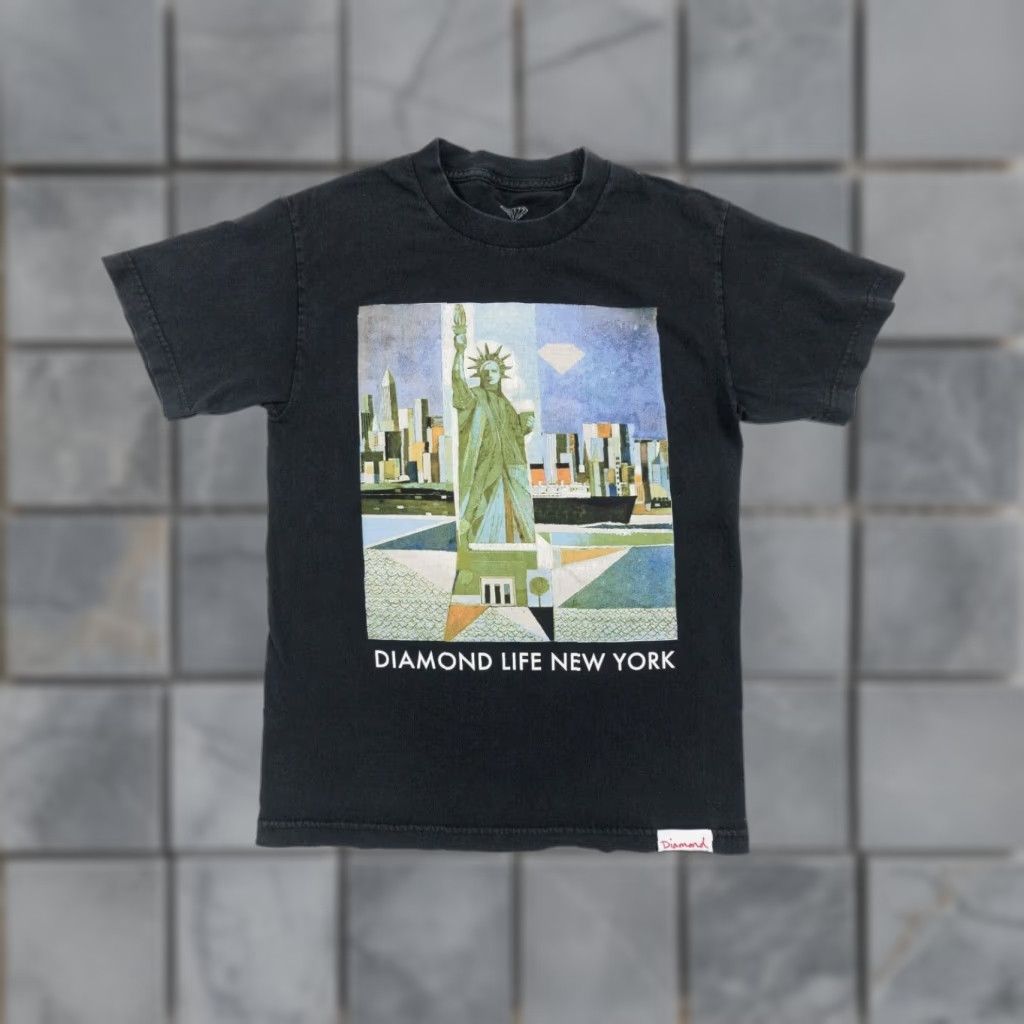 Diamond Supply Co. VINTAGE Nike Shirt Adult Small Black Short Sleeve Tee 90s Concert Graphic Print Mens Size US S / EU 44-46 / 1 - 1 Thumbnail