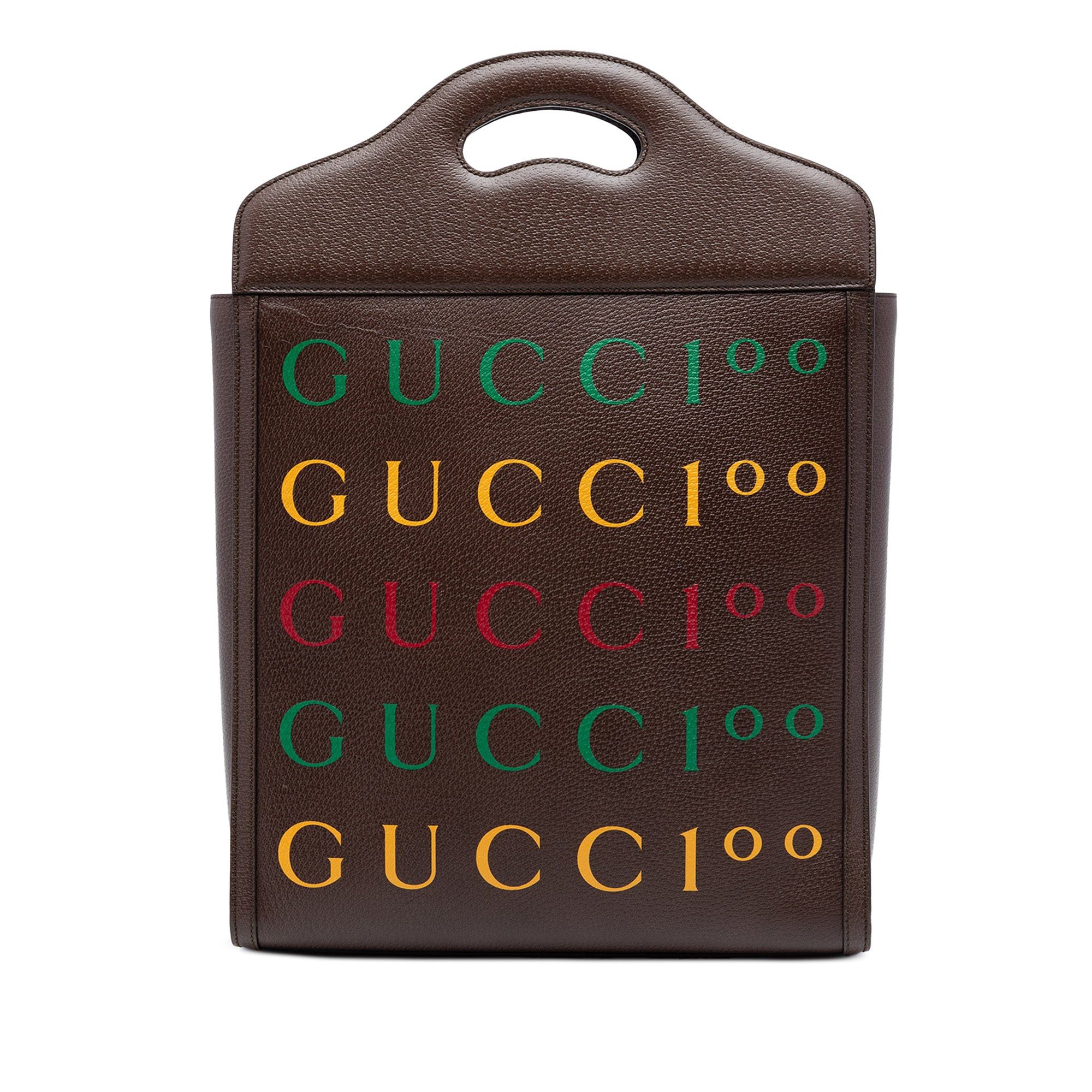 Gucci 100th Anniversary Textured Calfskin Logo Convertible Tote Size ONE SIZE - 1 Thumbnail