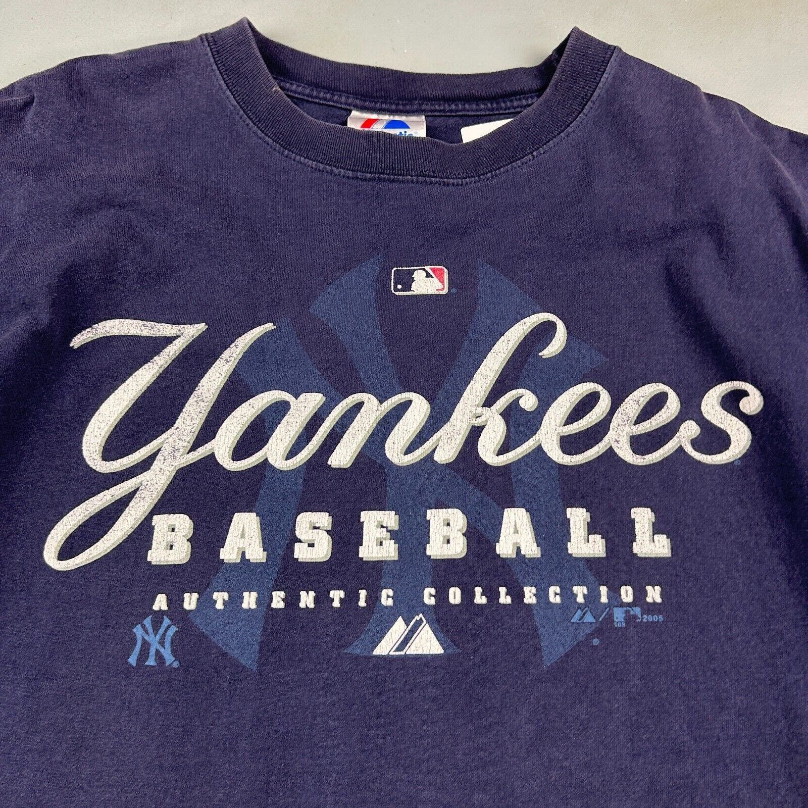 Majestic VINTAGE 2005 | NY Yankees Baseball Big Logo MLB T-Shirt sz L Size US L / EU 52-54 / 3 - 3 Thumbnail