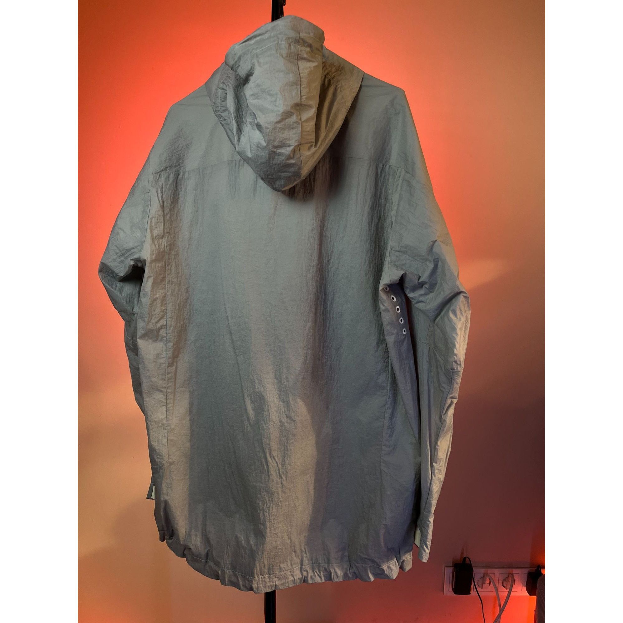 Nike Nike Windbreaker Jacket Gray Polka Dot Hooded Medium Malaysi Size US M / EU 48-50 / 2 - 3 Thumbnail