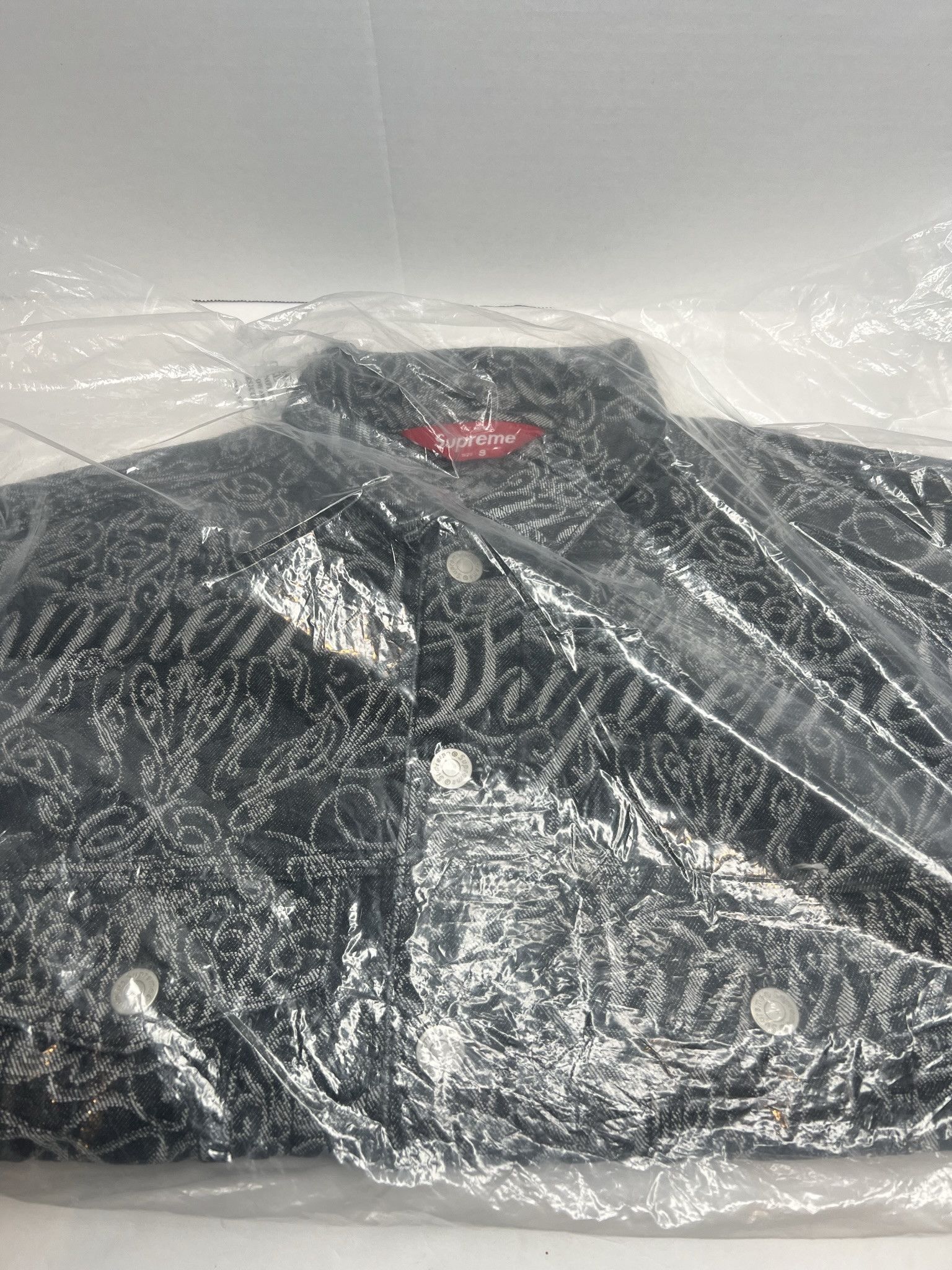 Supreme Script Jacquard Denim Trucker Jacket FW22J83 | Grailed