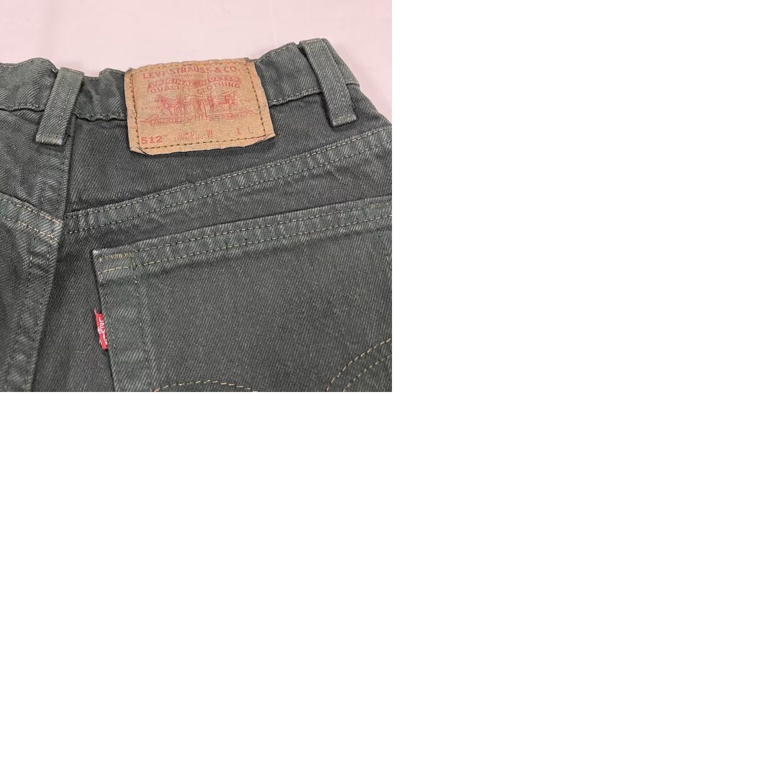 Levi's VINTAGE Levi's Jeans 512 Slim 90s Women Green 11 LONG Denim Cotton High Rise Regular Fit Tapered 100% Cotton 90s Theme Womens Size 32" / US 10 / IT 46 - 9 Thumbnail