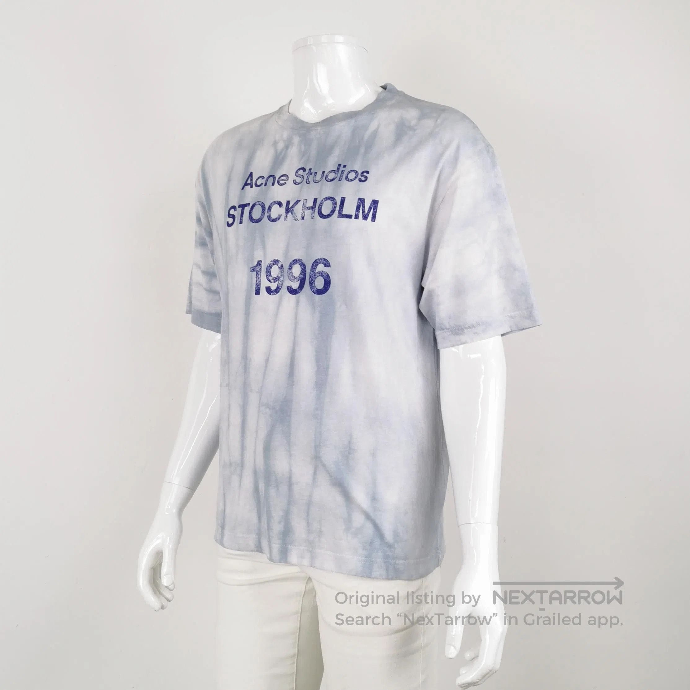 Acne Studios Acne Studios Men's Blue Logo Crewneck T-Shirt. Size US S / EU 44-46 / 1 - 1 Thumbnail