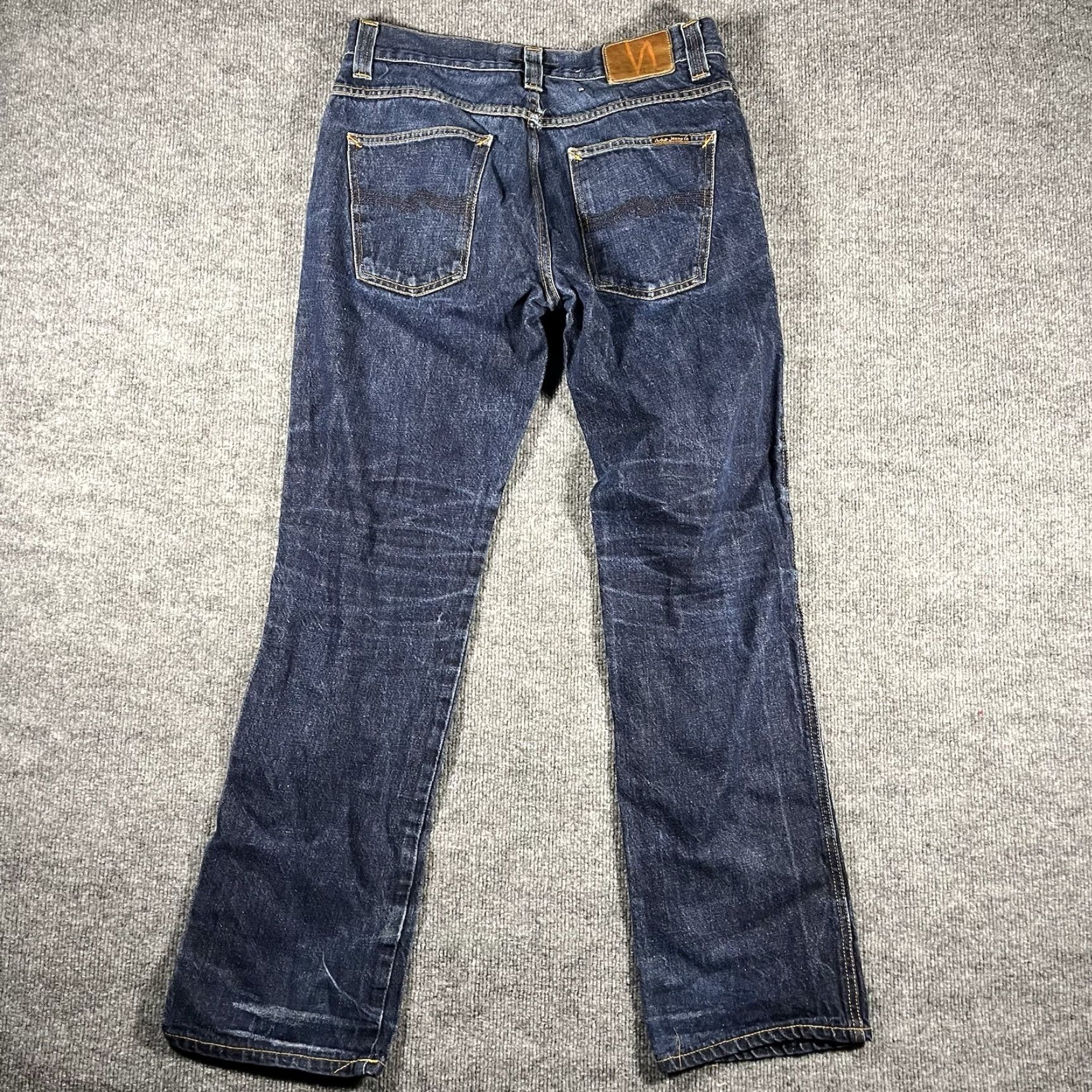Denime Nudie Jeans Slim Denim Jeans - Men's 33x34 Blue Organic Cotton NJ3467 - Slim Straight Fit, Regular, 34 Inseam Size US 33 - 6 Thumbnail