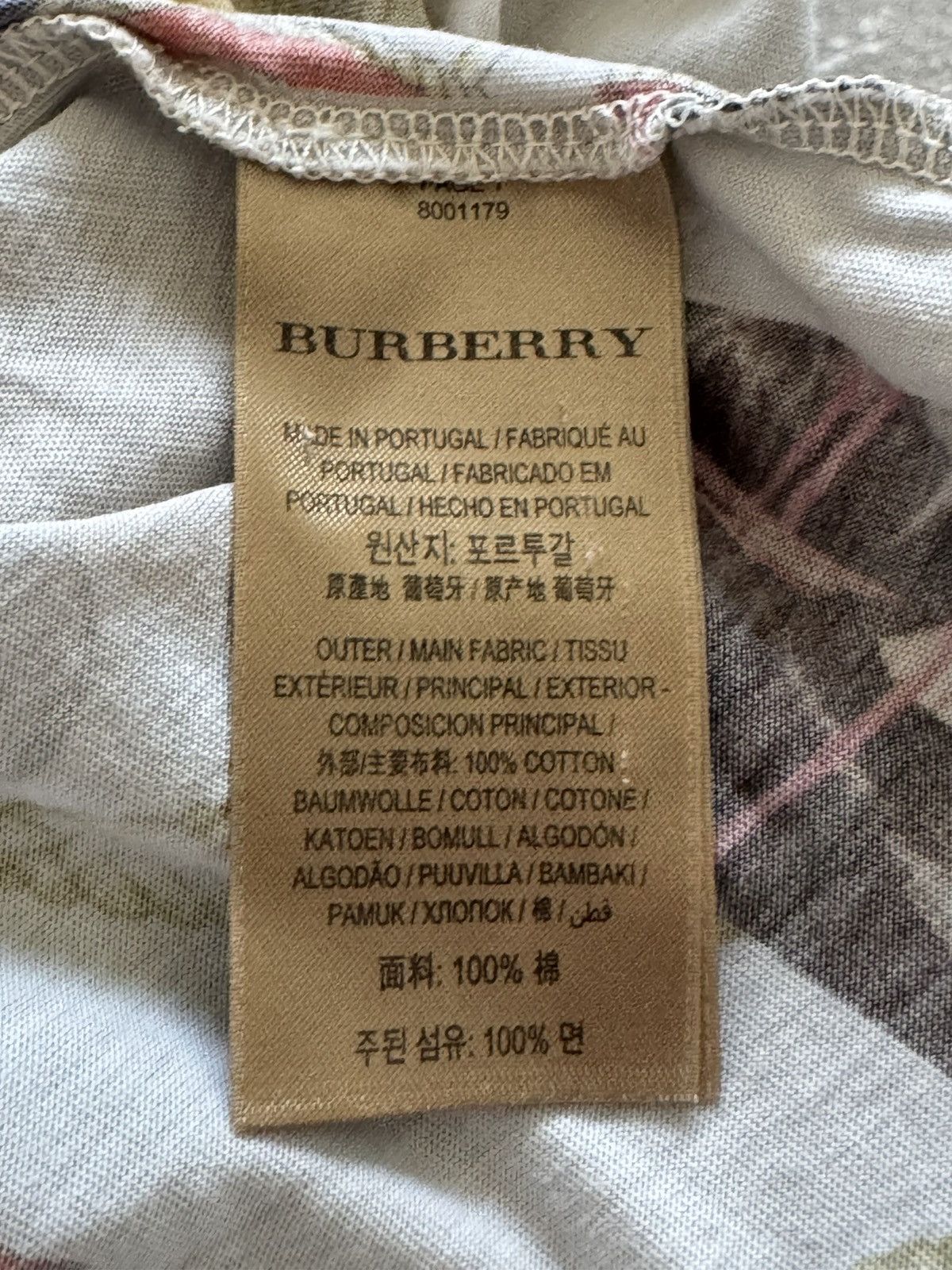 Burberry Burberry Georgeston Graphic Stripped Cotton T-Shirt Size US M / EU 48-50 / 2 - 5 Thumbnail