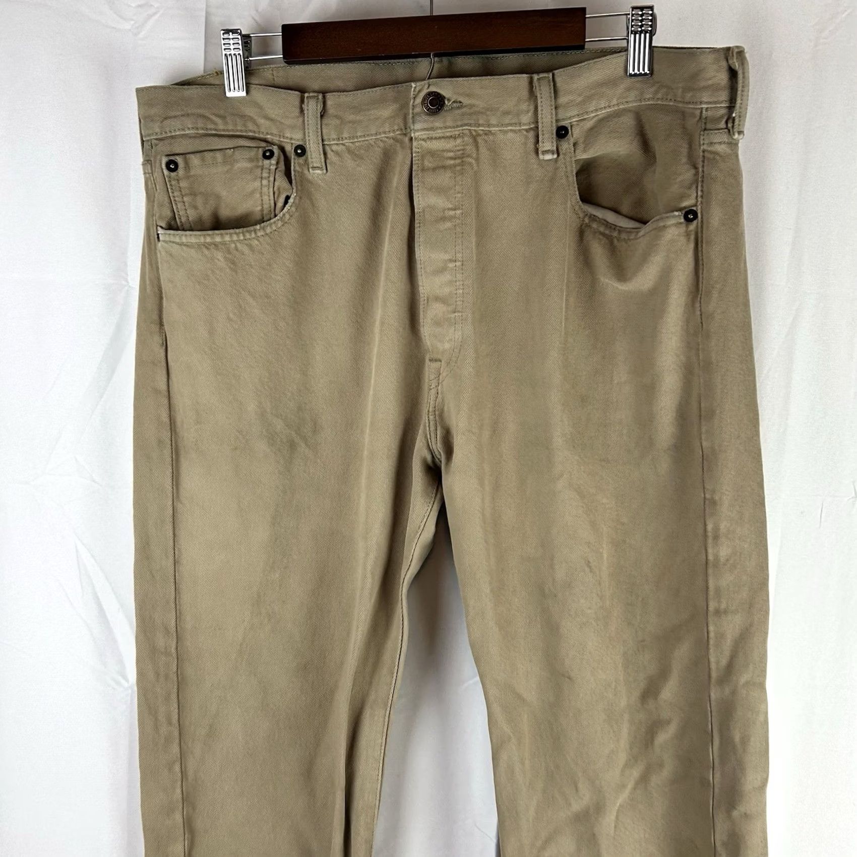 Levi's Levi's 501 Jeans Mens Regular 36x32 Straight Denim Button Fly Khaki 5-Pocket USA Cowboy 90s Vintage No Size US 36 / EU 52 - 2 Thumbnail
