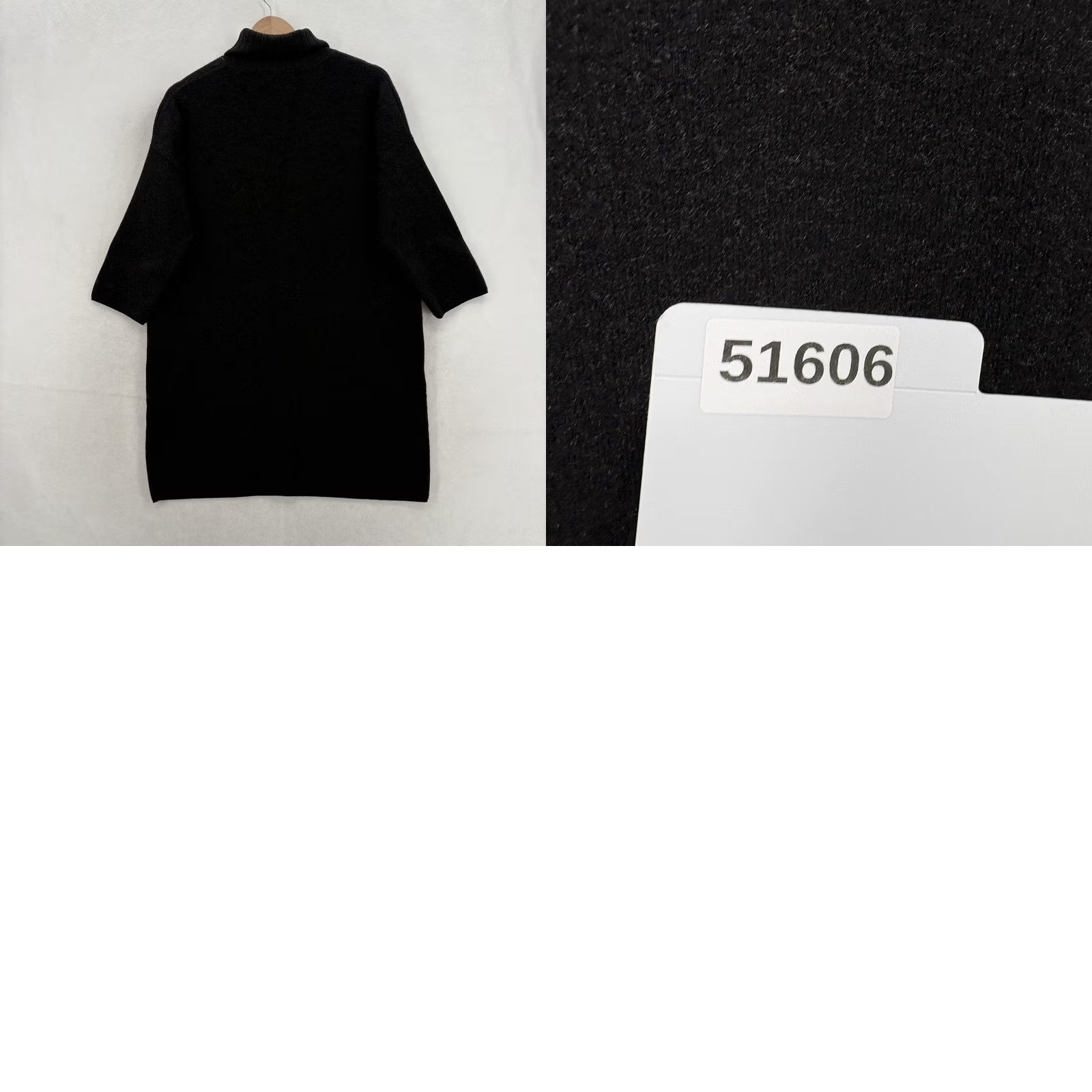 Vintage Pomander Place Vivianne Turtleneck Sweater Dress Womens M Black 3/4 Sleeve Knit Solid Mock Neck Casual Winter Size M / US 6-8 / IT 42-44 - 9 Thumbnail