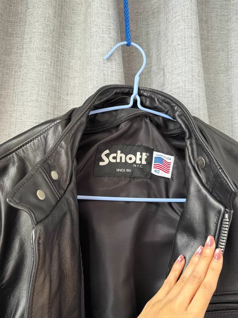 Schott Schott Standing collar leather jacket Size US M / EU 48-50 / 2 - 8 Thumbnail
