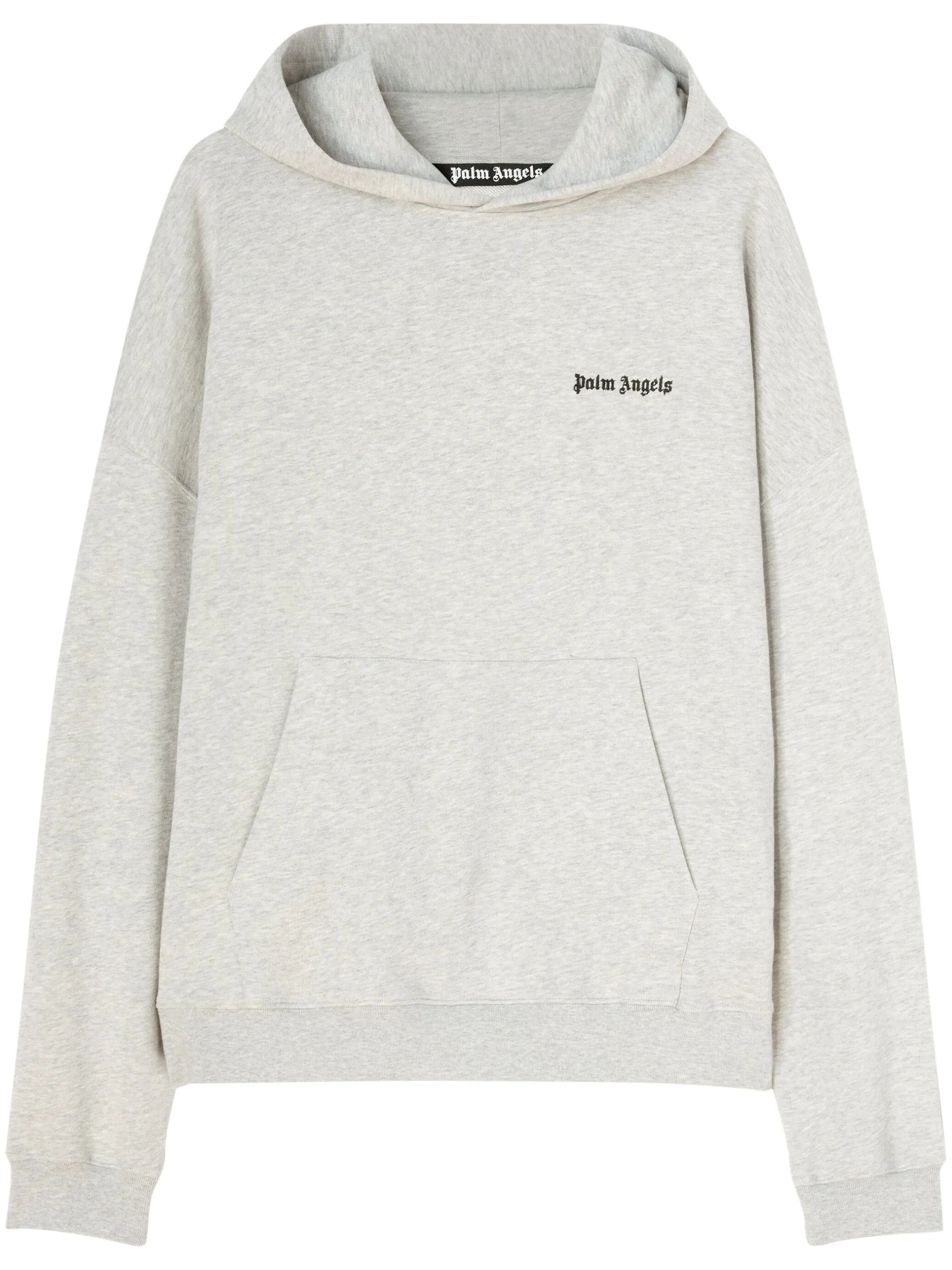 Palm Angels o1gr1nt0325 Embroidered Logo Hoodie in Grey Size US XS / EU 42 / 0 - 1 Thumbnail