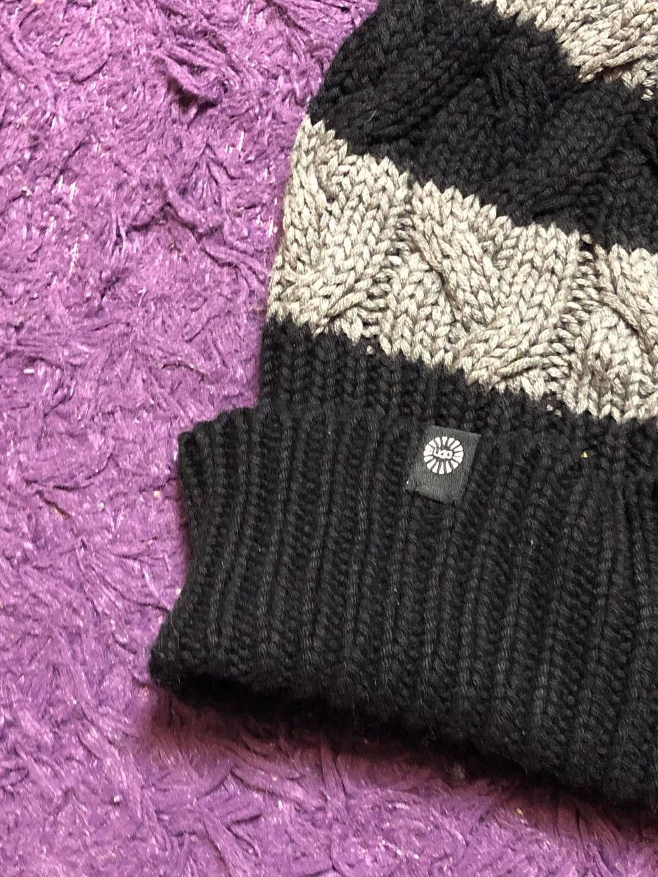 Ugg Vintage UGG Knit Striped Beanie Hat Size ONE SIZE - 8 Thumbnail