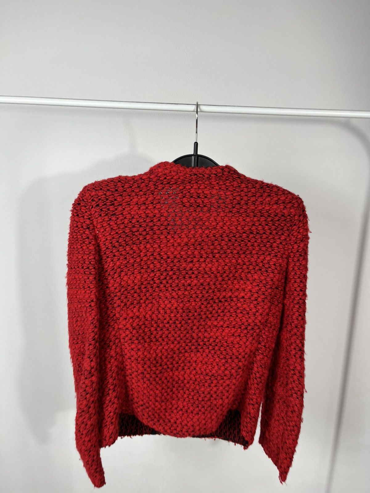 Iro IRO Red Knit Jacket Womens Size 38 Textured Wool Blend Size S / US 4 / IT 40 - 15 Thumbnail