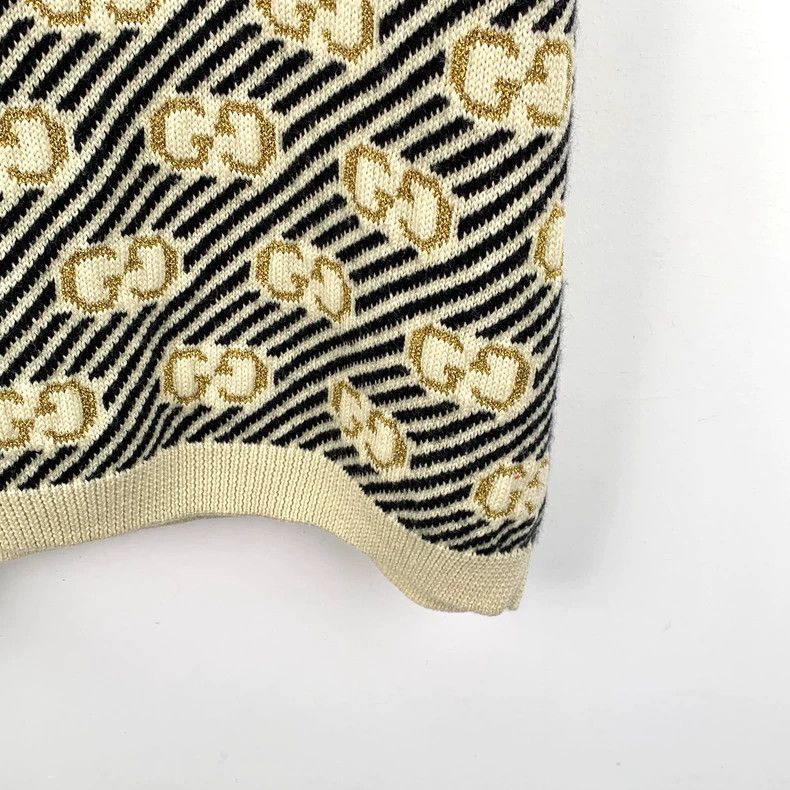 Gucci Gucci Color-blocked logo jacquart full-print wool round-ne Size S / US 4 / IT 40 - 4 Thumbnail