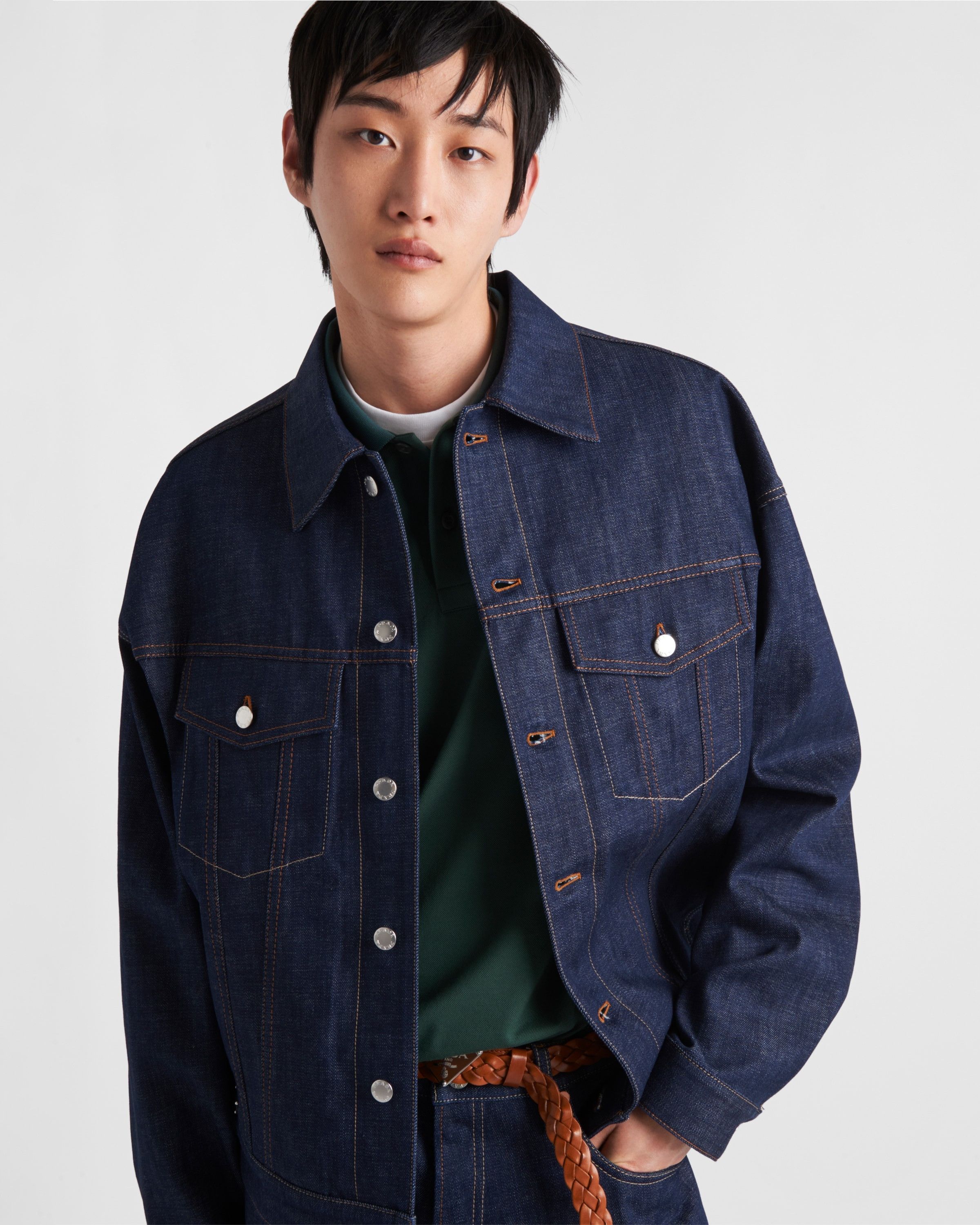 Prada oc11z0625 Selvedge Denim Blouson in Blue Size US S / EU 44-46 / 1 - 3 Thumbnail