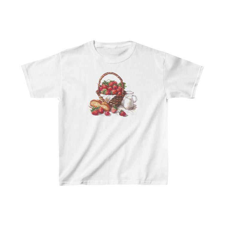 Other Strawberry Basket Baby Tee Cute Fruit Graphic Fitted Tee Size S / US 4 / IT 40 - 3 Thumbnail