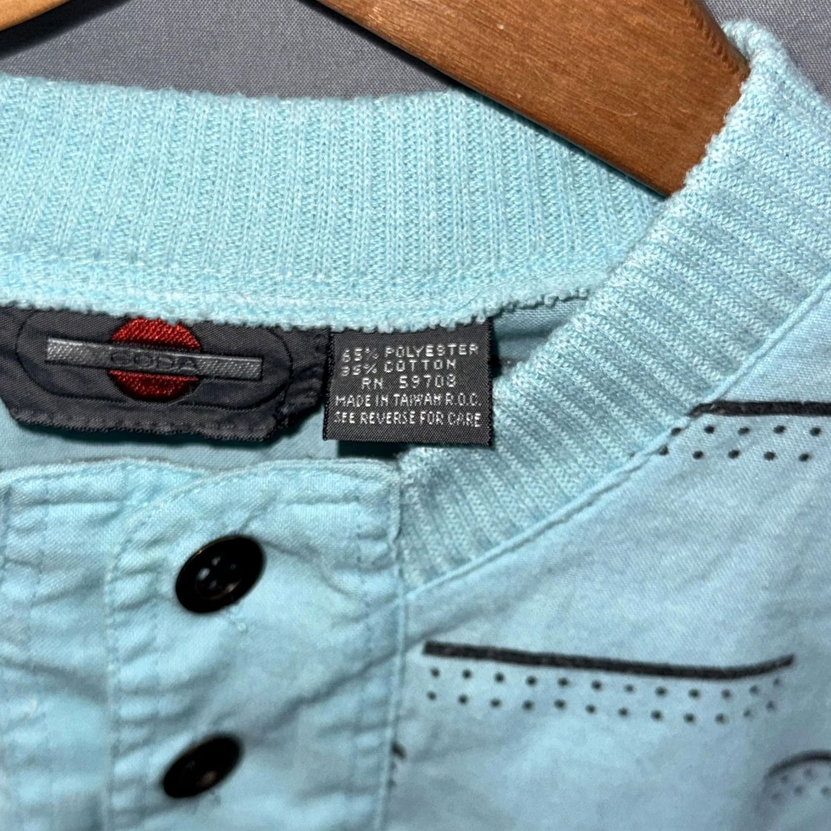 Vintage VINTAGE Soda Sweater Mens Medium Blue Geometric Pullover Crewneck 80s 90s Size US M / EU 48-50 / 2 - 4 Thumbnail