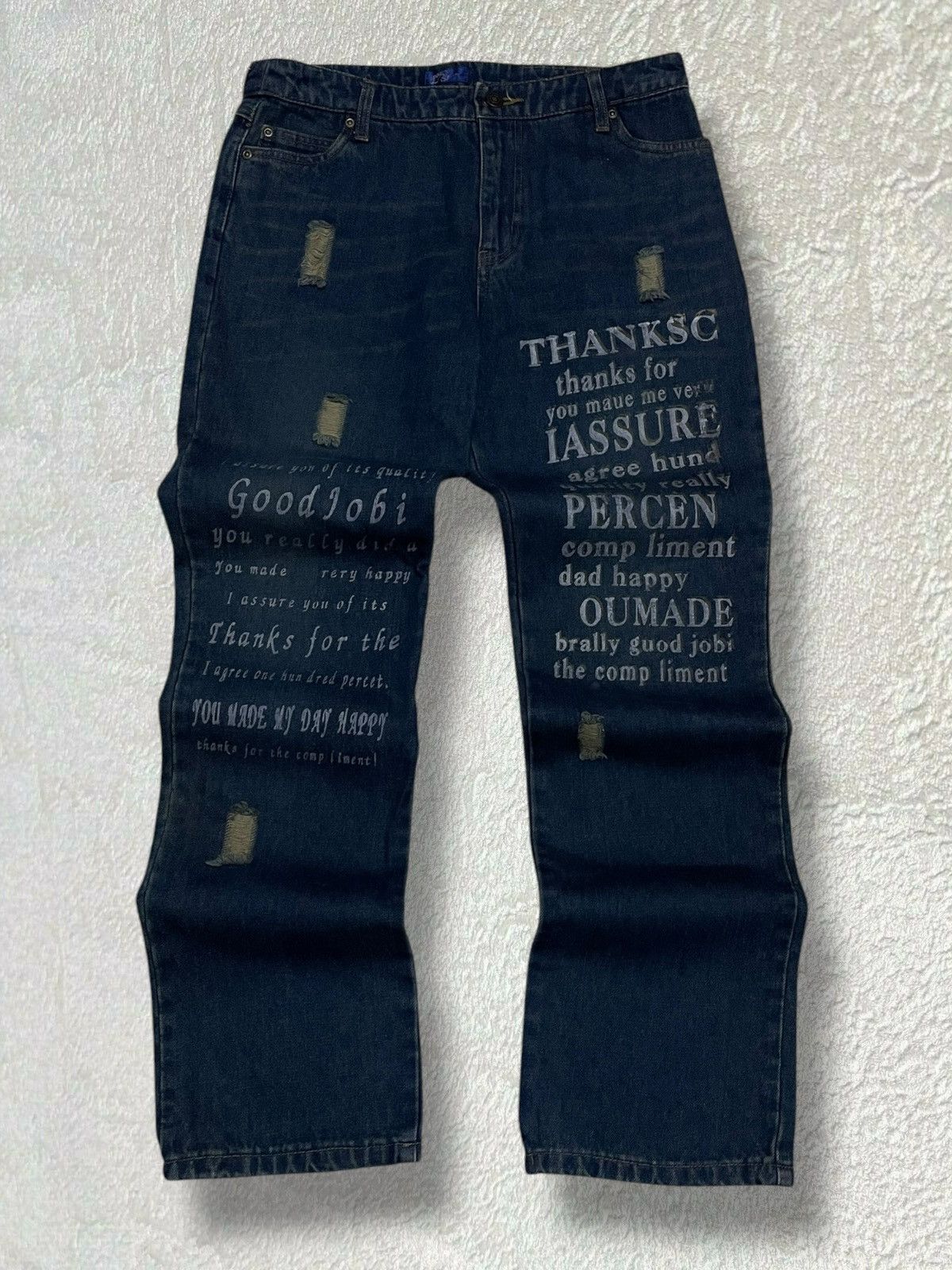 Japanese Brand Vintage 90s Icon Japan Designer Lady Blue Poetic Life Denim Size US 29 - 1 Thumbnail