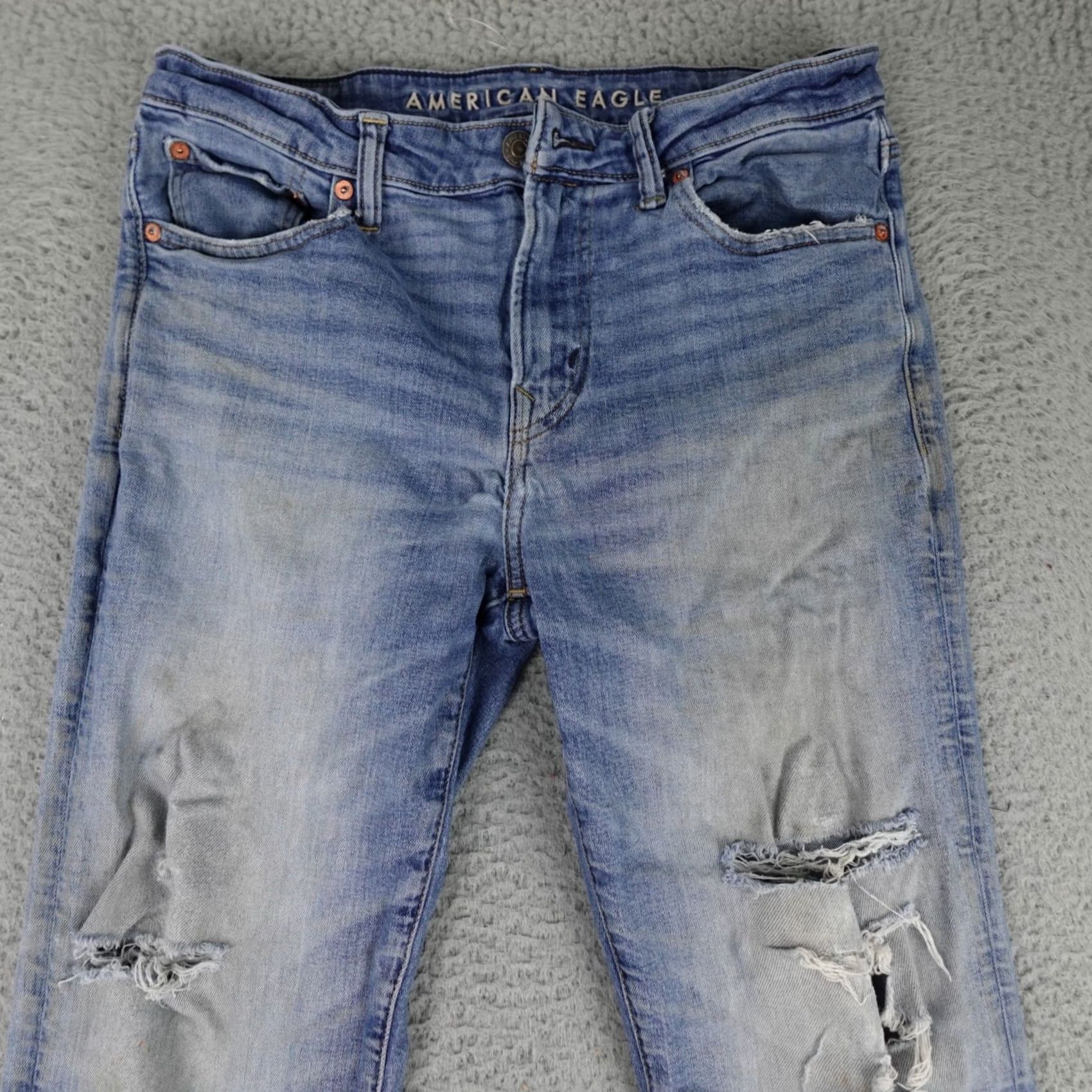 American Eagle Outfitters American Eagle Jeans Mens 32x32 Blue Denim Bootcut Distressed Airflex Regular Size 32 Mens Jeans Azul? Size US 32 / EU 48 - 5 Thumbnail