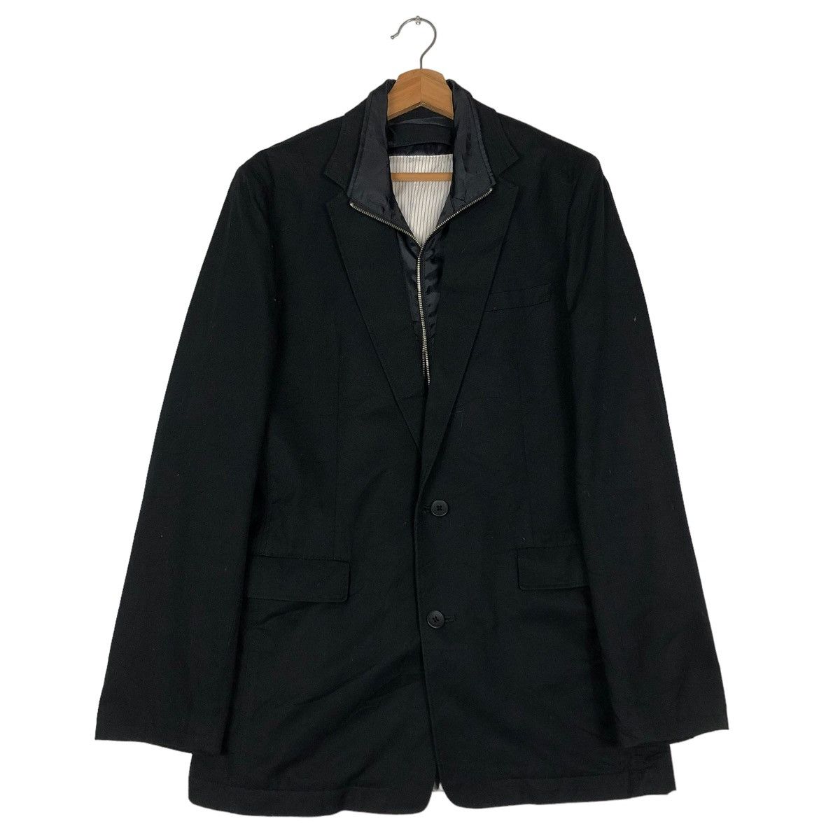 Comme Ca Ism 🔥Rich Black Biker Chore Jacket Comme Ca Ism Issey Miyake Size US L / EU 52-54 / 3 - 1 Thumbnail
