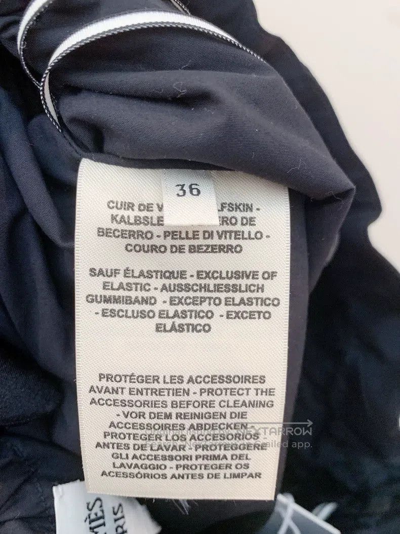 Hermes Hermes Black leather shorts Size 24" / US 00 / IT 34 - 4 Thumbnail