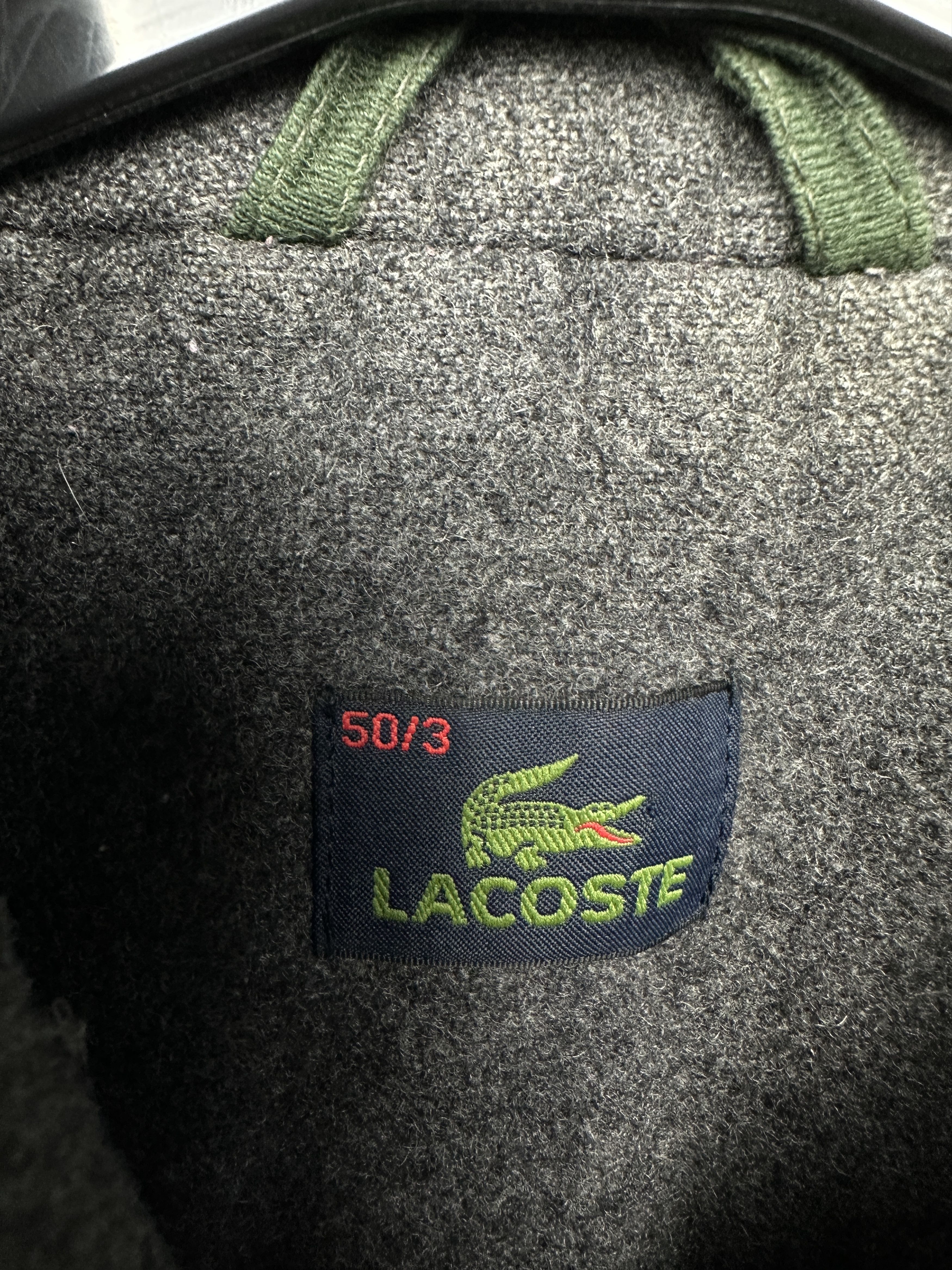 Lacoste Lacoste Vintage Mens Wool Coat Jacket Size US L / EU 52-54 / 3 - 4 Thumbnail