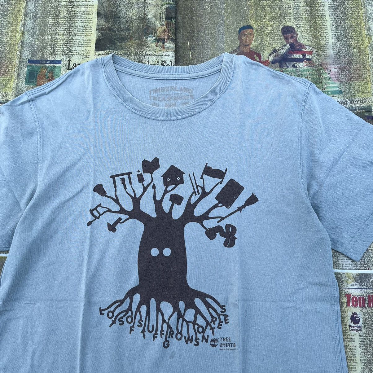 Timberland × Vintage CRAZY VINTAGE💥Timberland Tree shirt Blue sky Size US M / EU 48-50 / 2 - 2 Thumbnail
