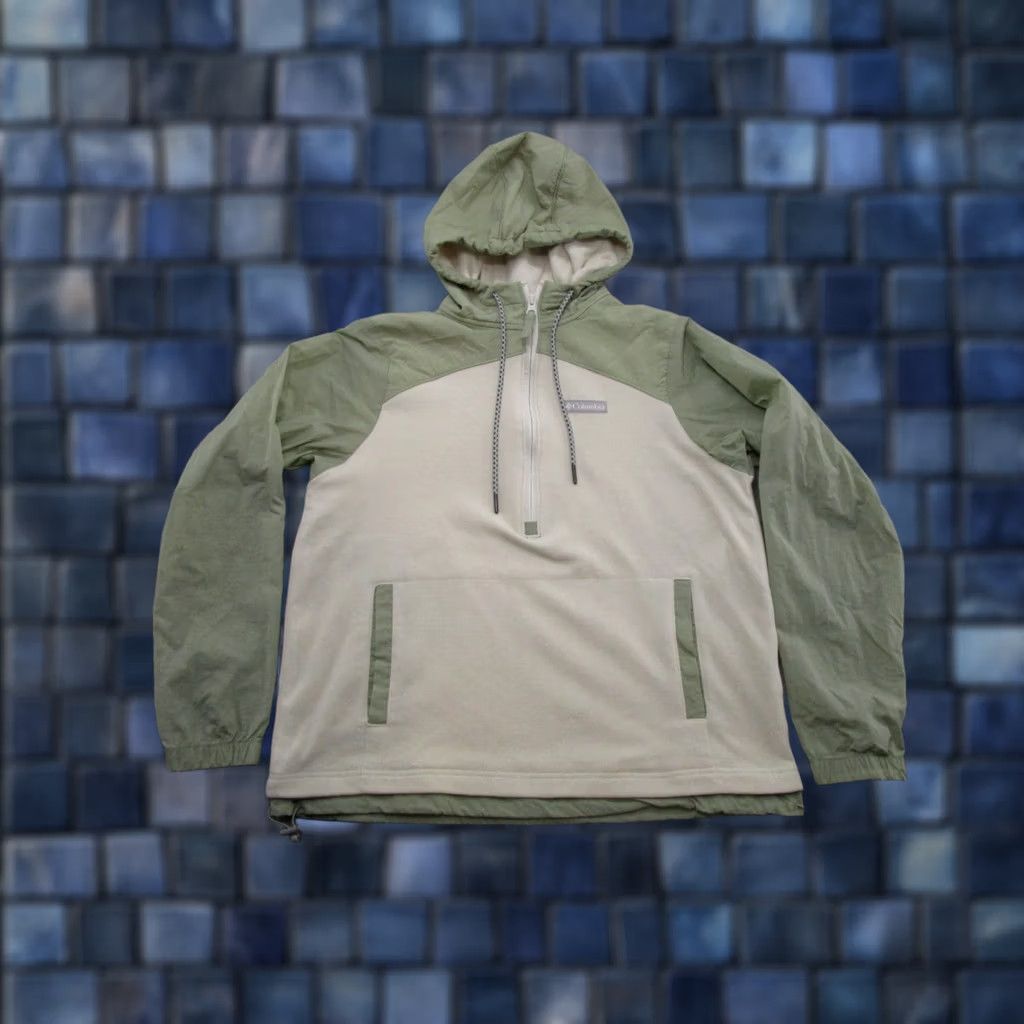Vintage Columbia Women’s Lightweight Jacket Fleece Nylon 1/4 Zip Hooded Size M Outdoors Size M / US 6-8 / IT 42-44 - 1 Thumbnail