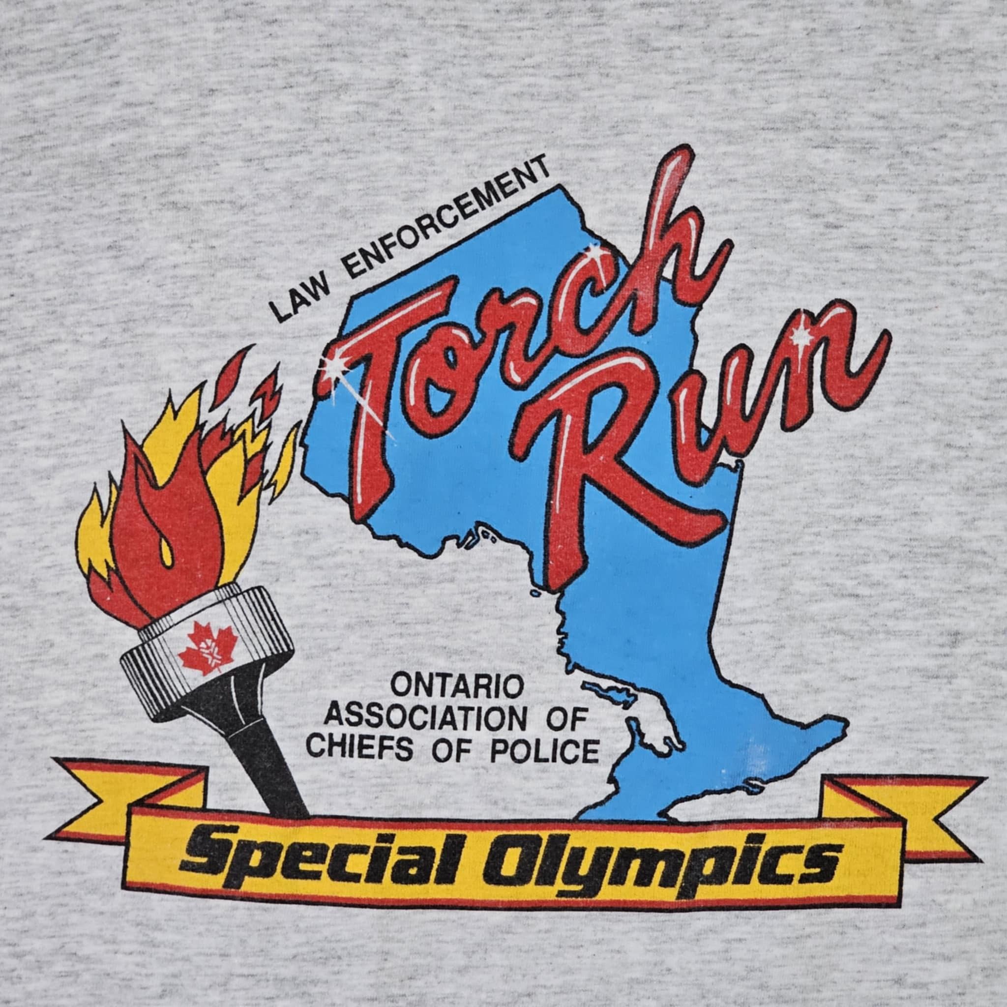 Tultex × Vintage Special Olympics 90s Torch Run Ontario Canada T-Shirt Size US XL / EU 56 / 4 - 2 Thumbnail