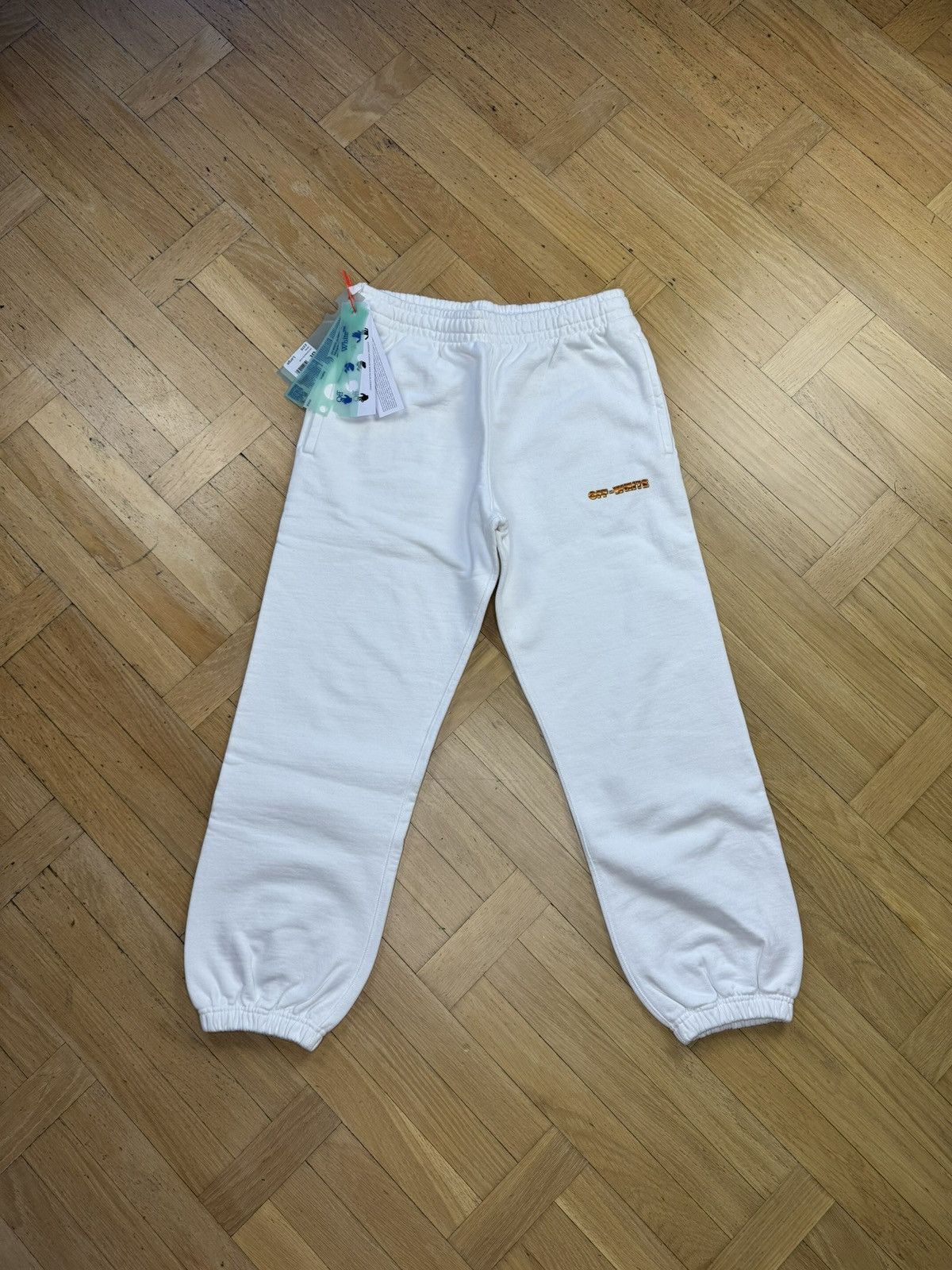 Off-White OFF-WHITE ORANGE METAL ARROWS WHITE SWEATPANTS Size US 34 / EU 50 - 2 Thumbnail