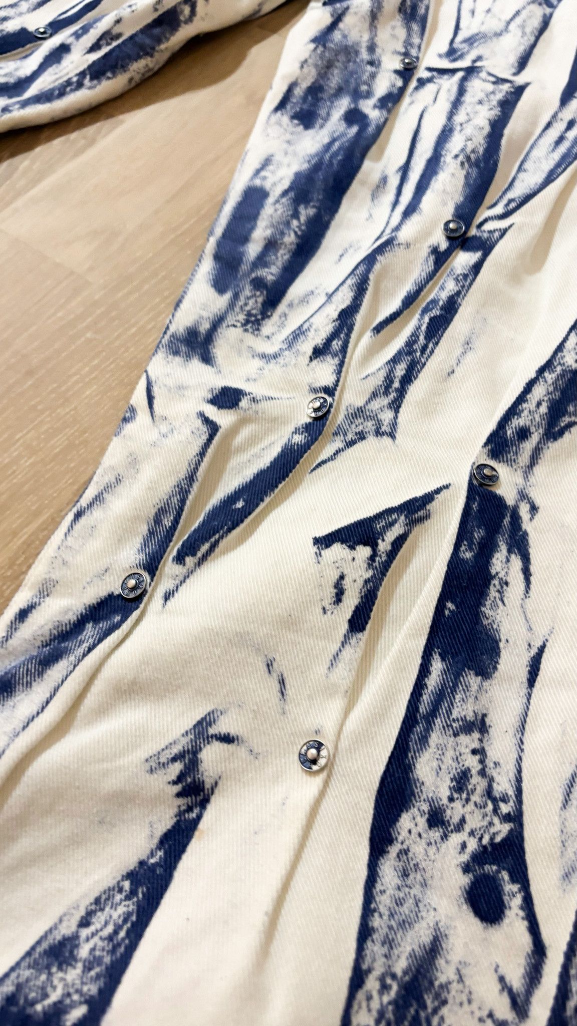 Kusikohc KUSIKOHC Denim Washed Relaxed-Fit Jeans 'White' Size US 30 / EU 46 - 3 Thumbnail