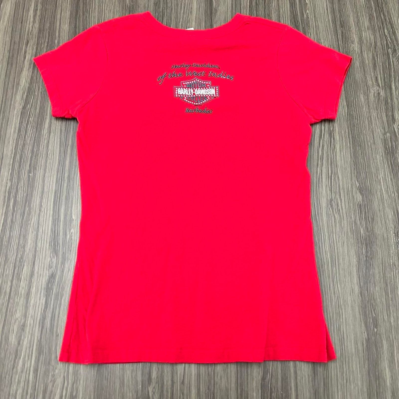 Harley Davidson Y2K Red Harley Davidson Logo Short Sleeve Tee. Sz L Size L / US 10 / IT 46 - 3 Thumbnail