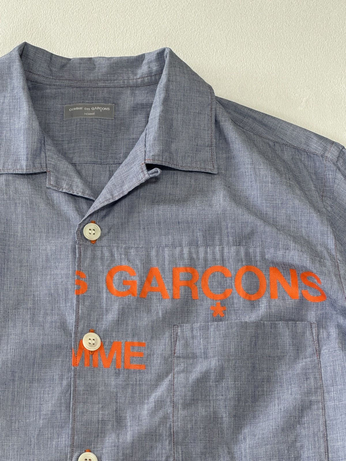 Comme des Garcons S/S 2002 COMME des GARCONS HOMME Split Logo Shirt Size US M / EU 48-50 / 2 - 2 Thumbnail