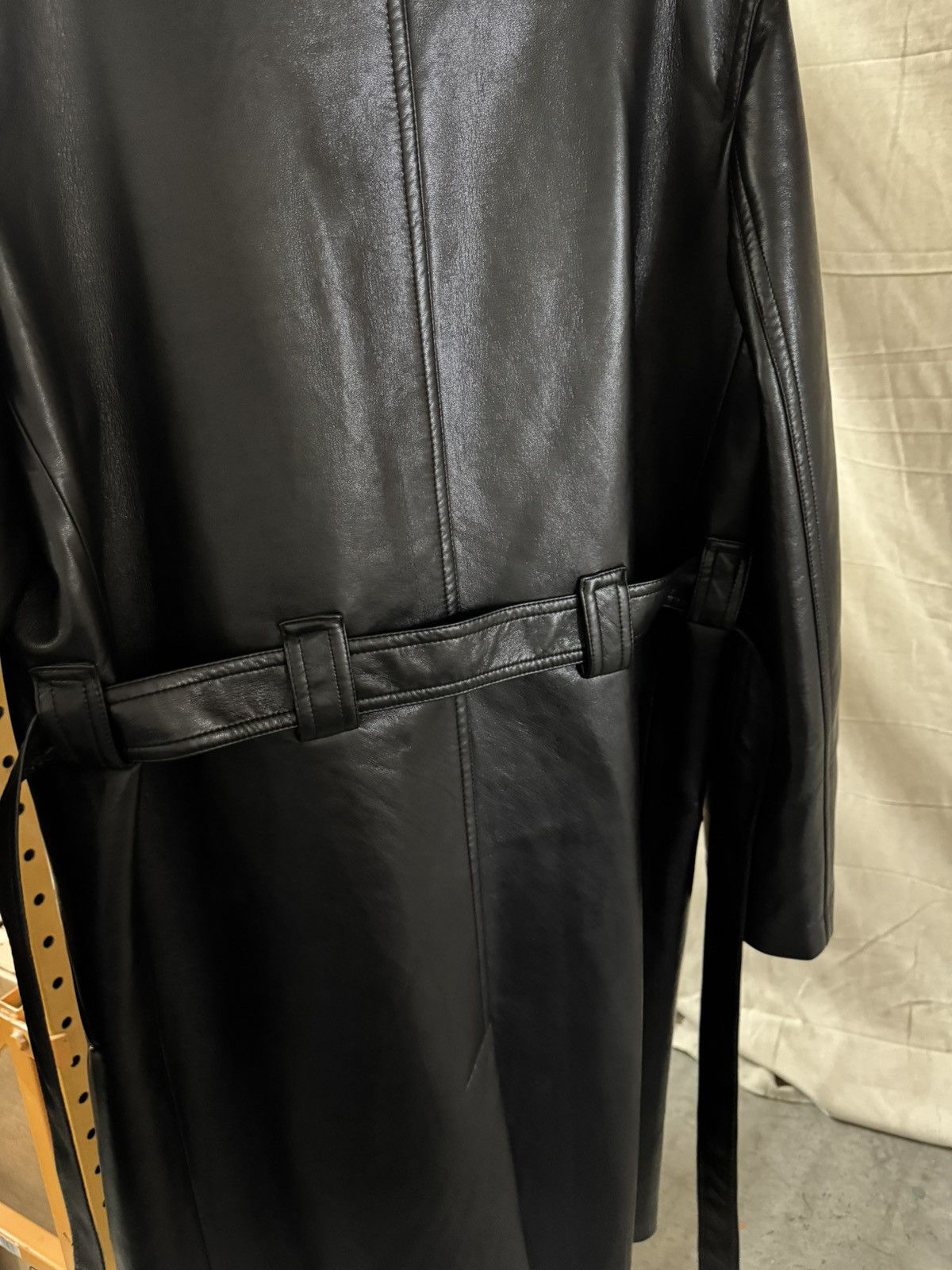 Nanushka Nanushka Black Vegan Leather Long Coat Size US M / EU 48-50 / 2 - 5 Thumbnail