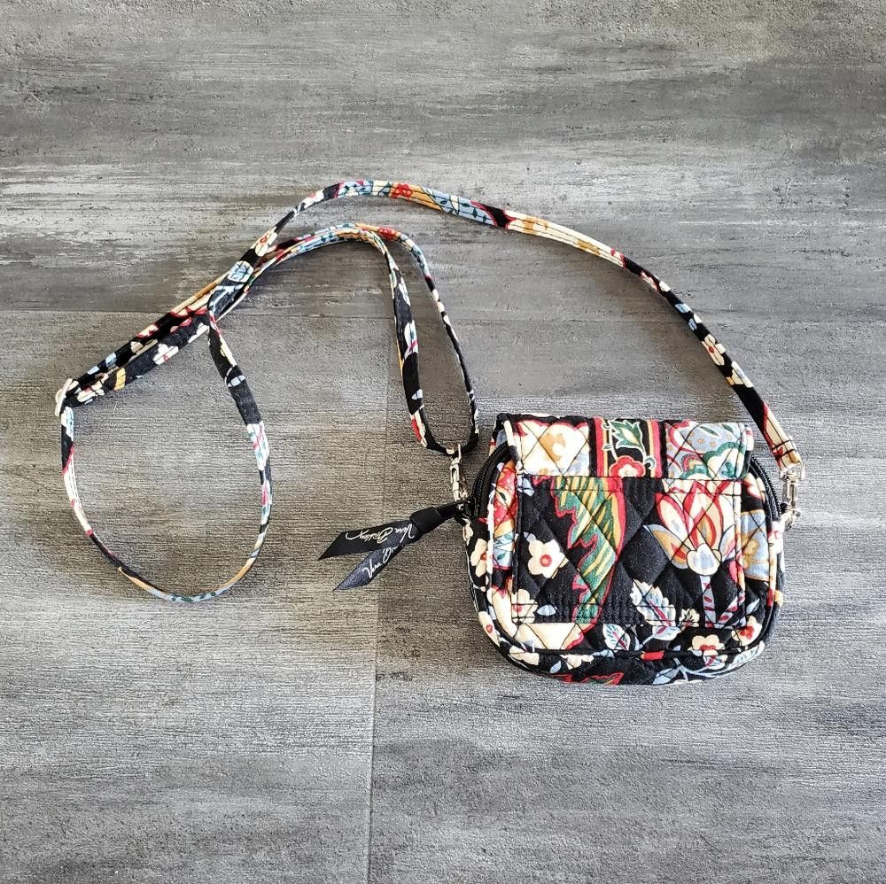 Designer Black Red Tropical Vera Bradley Mini Crossbody Size ONE SIZE - 2 Thumbnail
