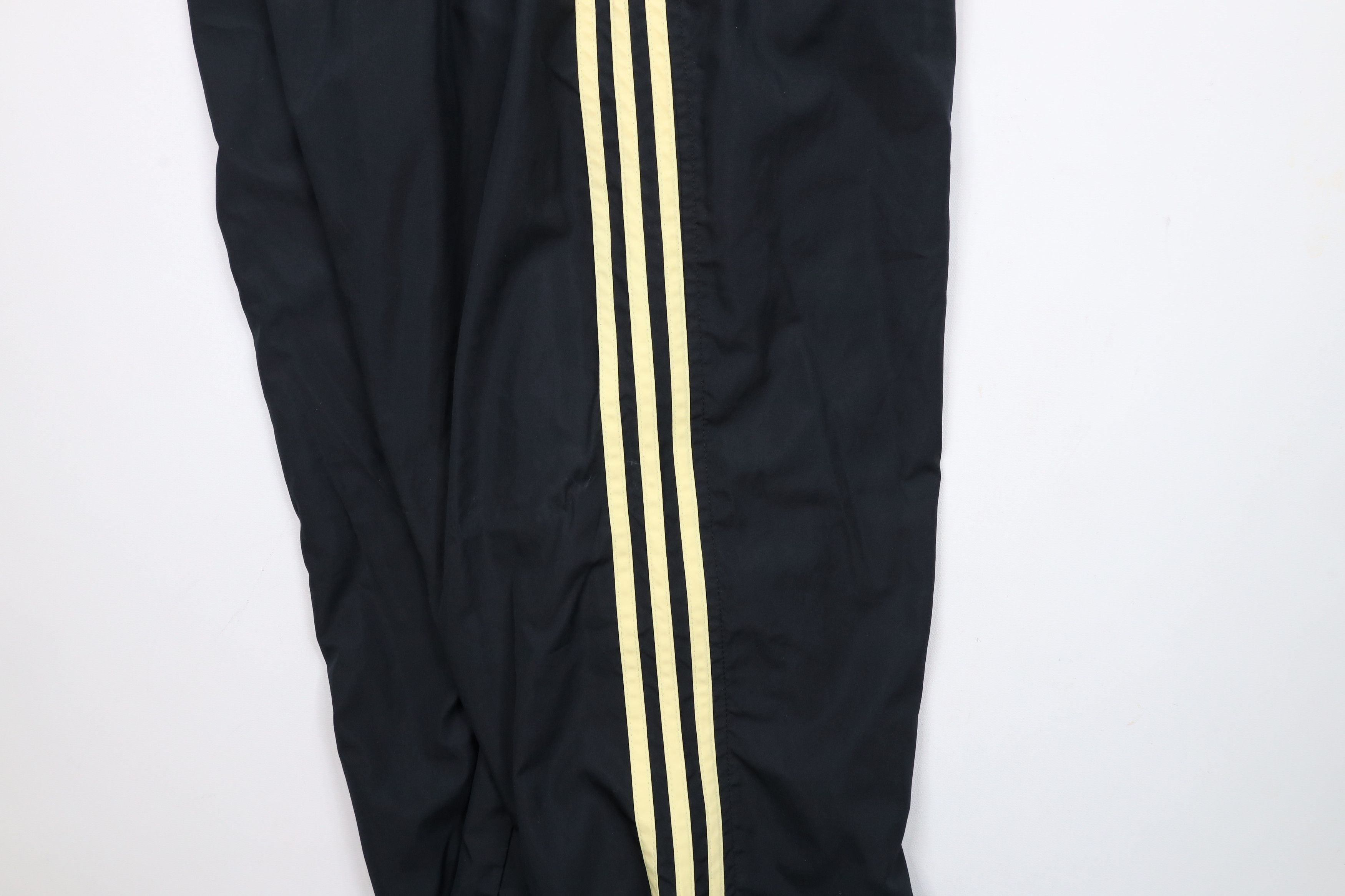 Adidas × Vintage Vintage Adidas Lined Wide Leg Windbreaker Pants Black Gold Size US 38 / EU 54 - 11 Thumbnail