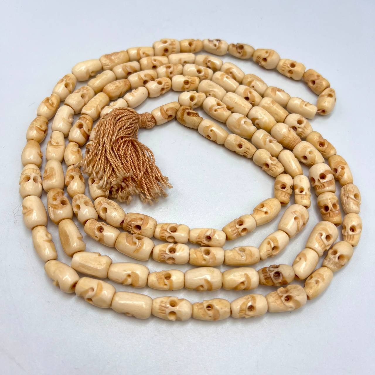 Vintage 106 Prayer Bead Buddhism Bone Skull Meditation