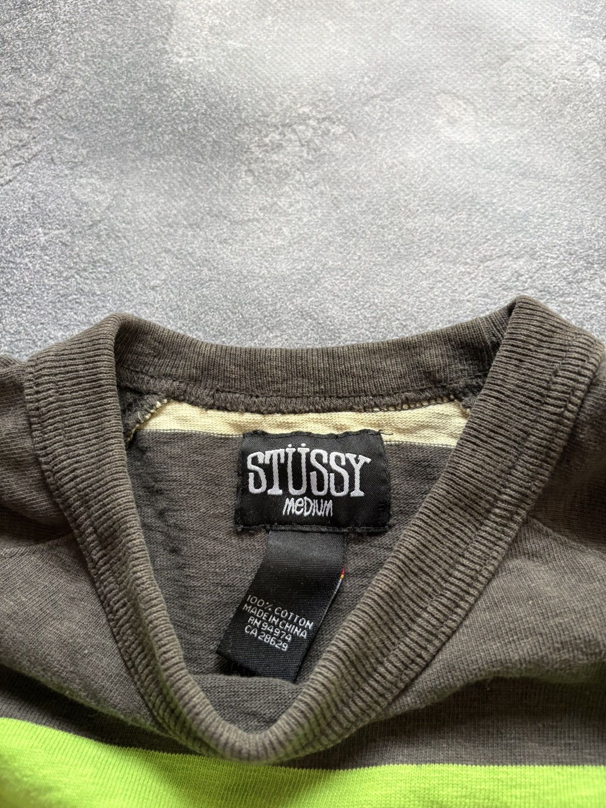Stussy Vintage Stussy Y2K Streetwear Striped Sweatshirt Mens Size M Size US M / EU 48-50 / 2 - 6 Thumbnail