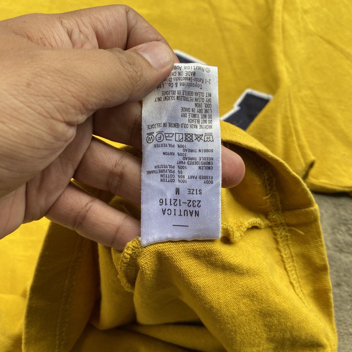 Nautica Nautica Mustard Arc Logo Shirt Size US XXL / EU 58 / 5 - 12 Thumbnail