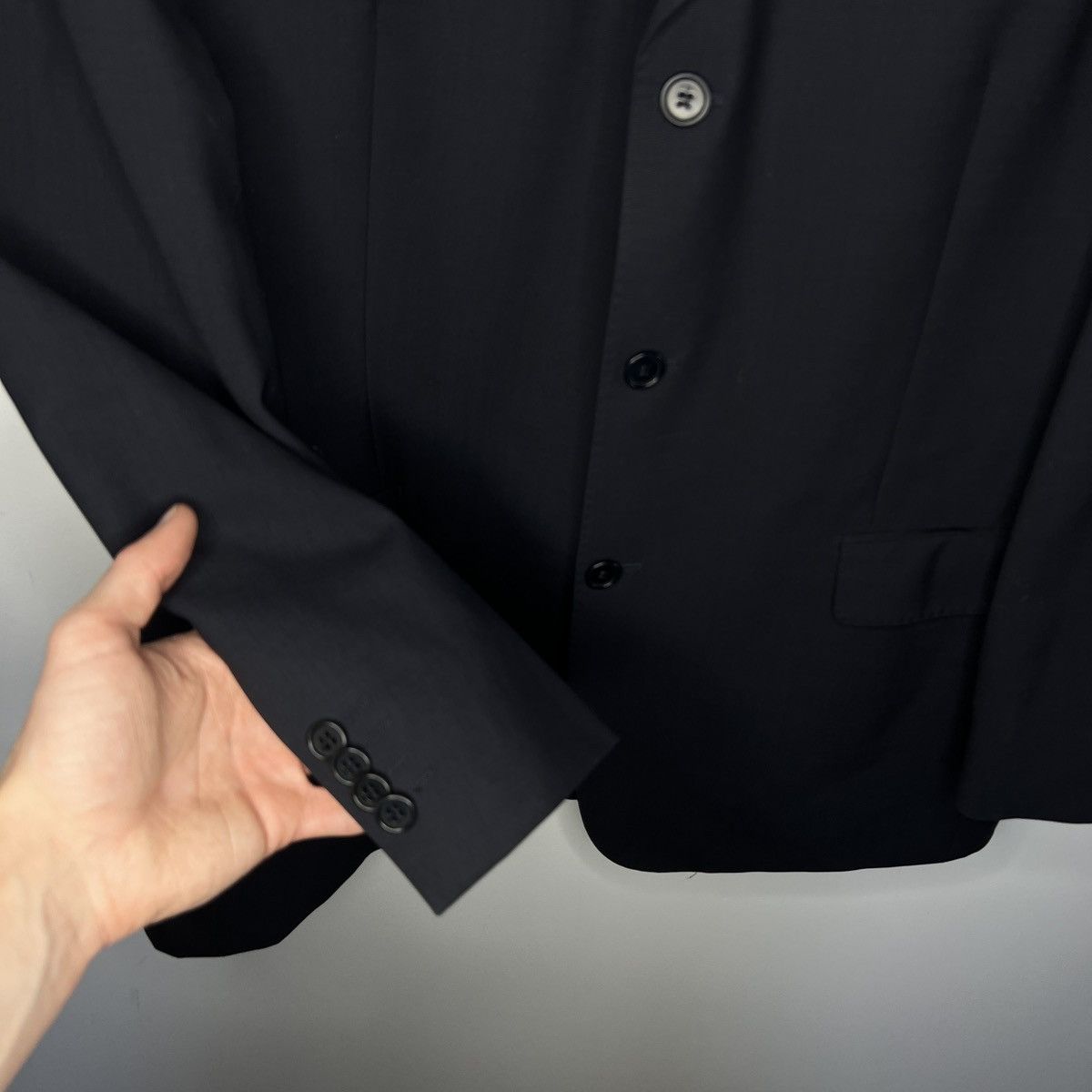 Balmain × Vintage Vintage BALMAIN Black Blazer Wool Jacket L size 42r Size 42R - 6 Thumbnail