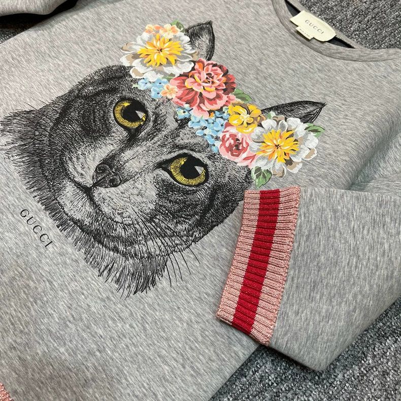 Gucci Gucci Cat's head big logo space cotton sweatshirt 2501-Next Size US S / EU 44-46 / 1 - 5 Thumbnail
