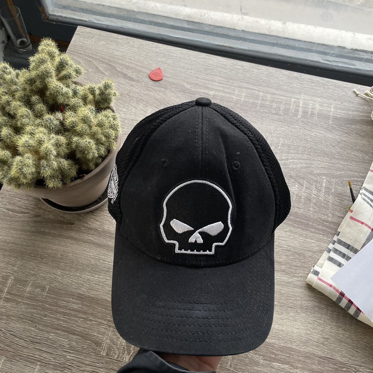 Harley Davidson × Vintage Harley-Davidson Willie G Skull Baseball Cap y2k Size ONE SIZE - 2 Thumbnail