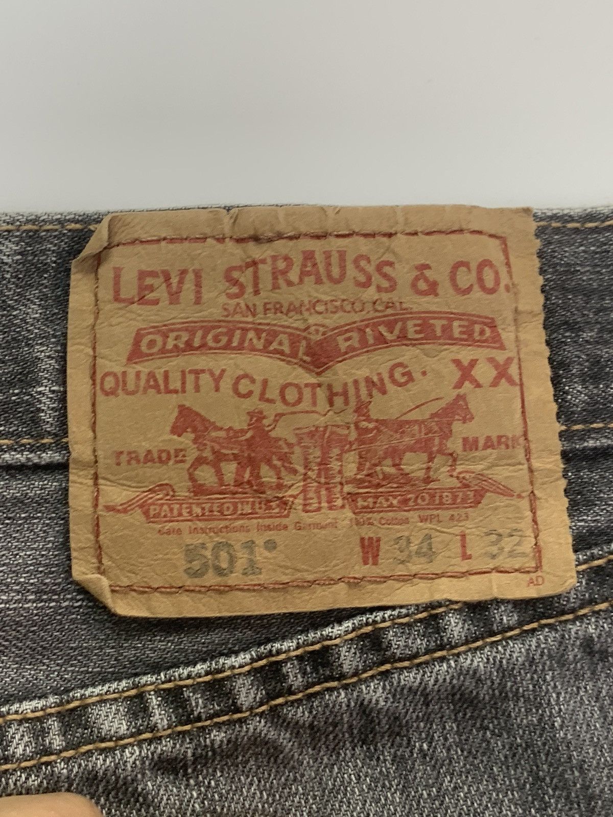 Levi's × Vintage Vintage 501 Levis denim Size US 34 / EU 50 - 15 Thumbnail