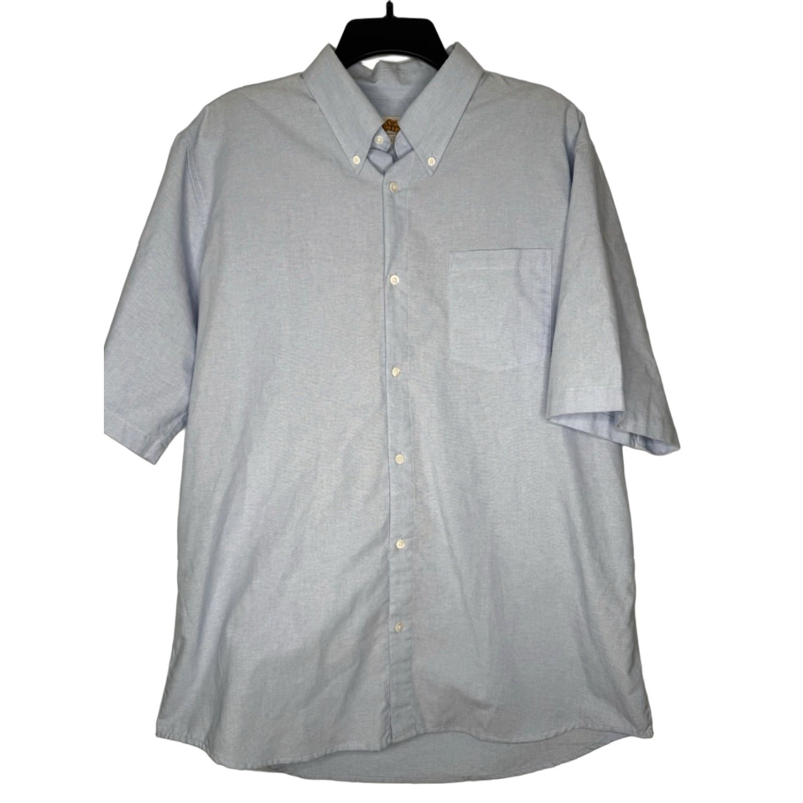Vintage Cracker Barrel Shirt Button-Down Oxford Shirt Blue Short Sleeve Size L Men Regular Cotton Blend Restaurant Waiter Size US L / EU 52-54 / 3 - 1 Thumbnail