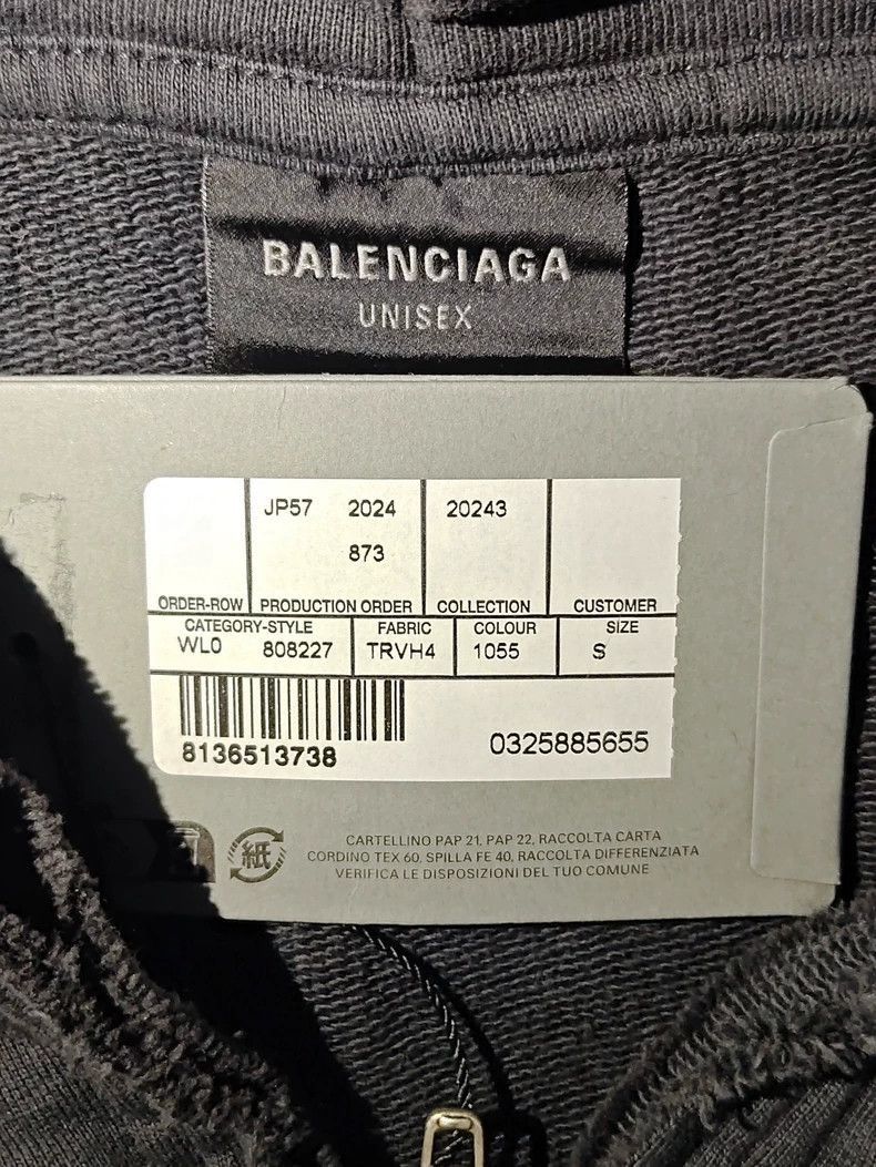 Balenciaga Balenciaga 24winter CIAO BELLO zipper hooded sweater-2506 Size US S / EU 44-46 / 1 - 4 Thumbnail