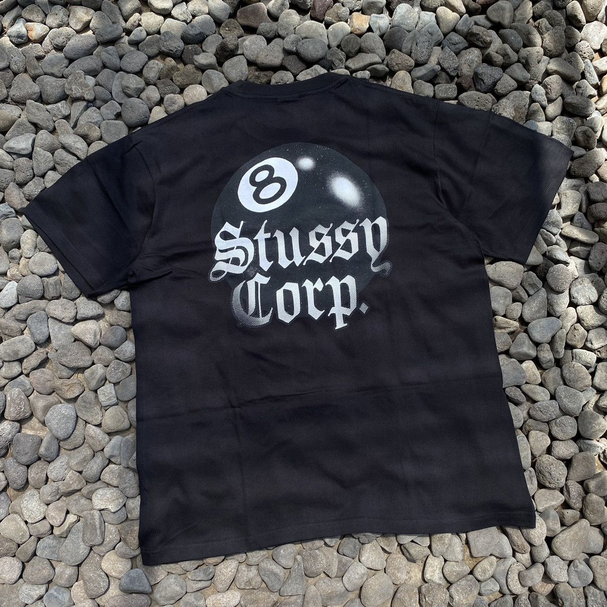 image of Supreme Stussy 8 Ball Corp Tshirt in Black, Men's (Size Medium)